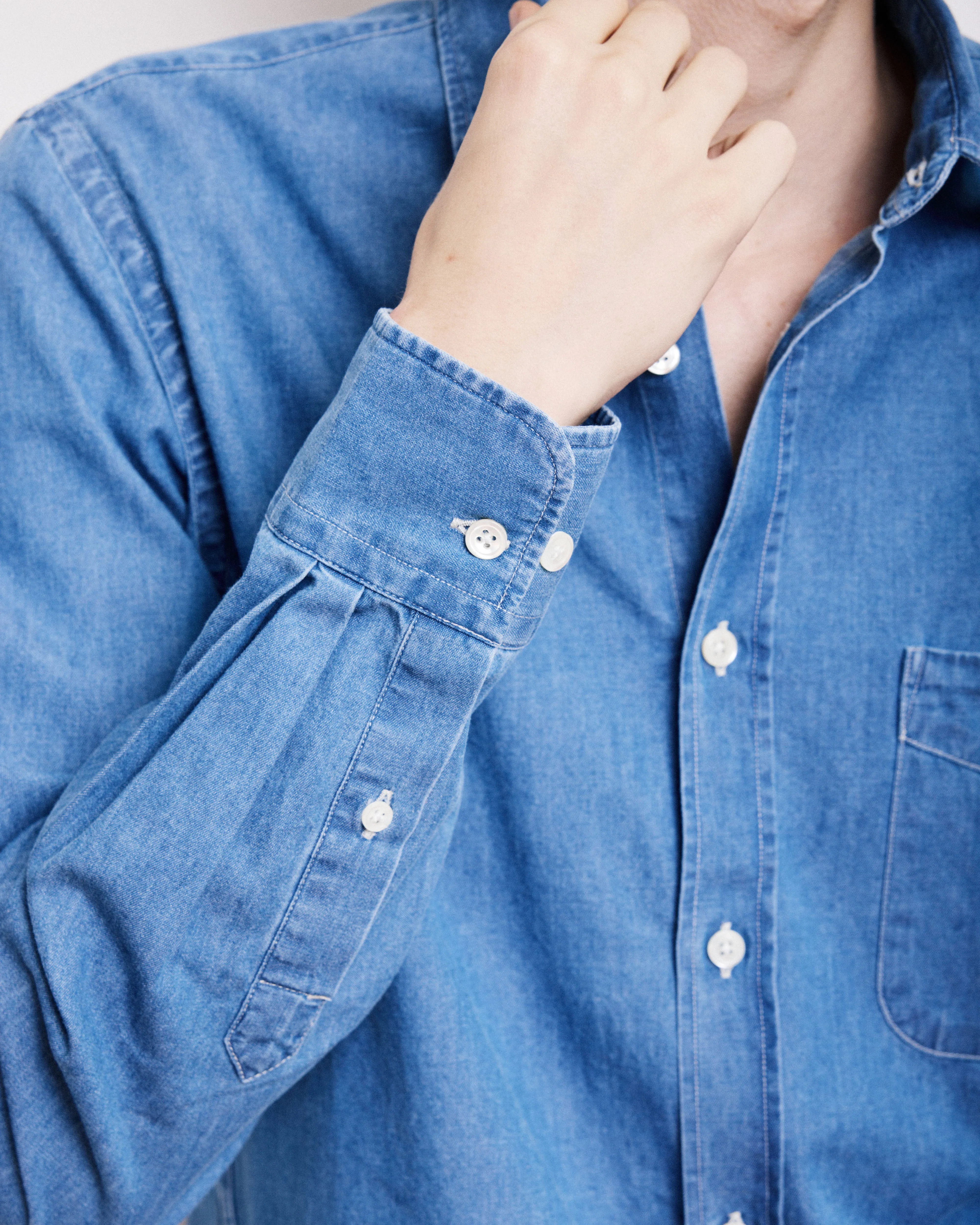 Chemise Homme en Denim Bleu Indigo Storm sold by Hartford product image thumbnail 3