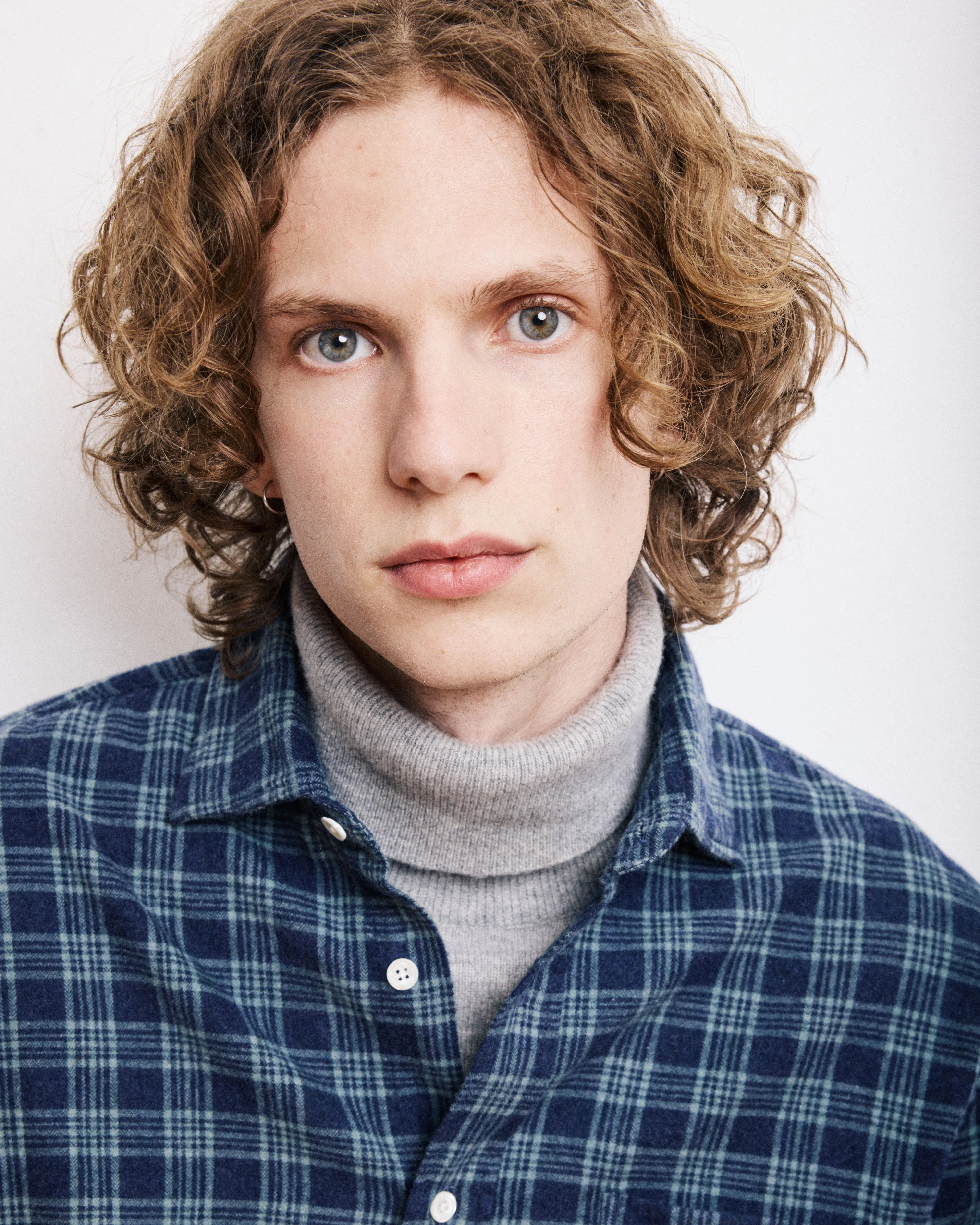 Chemise Homme en Coton Brossé à Carreaux Bleu Marine & Vert Paul sold by Hartford product image thumbnail 2