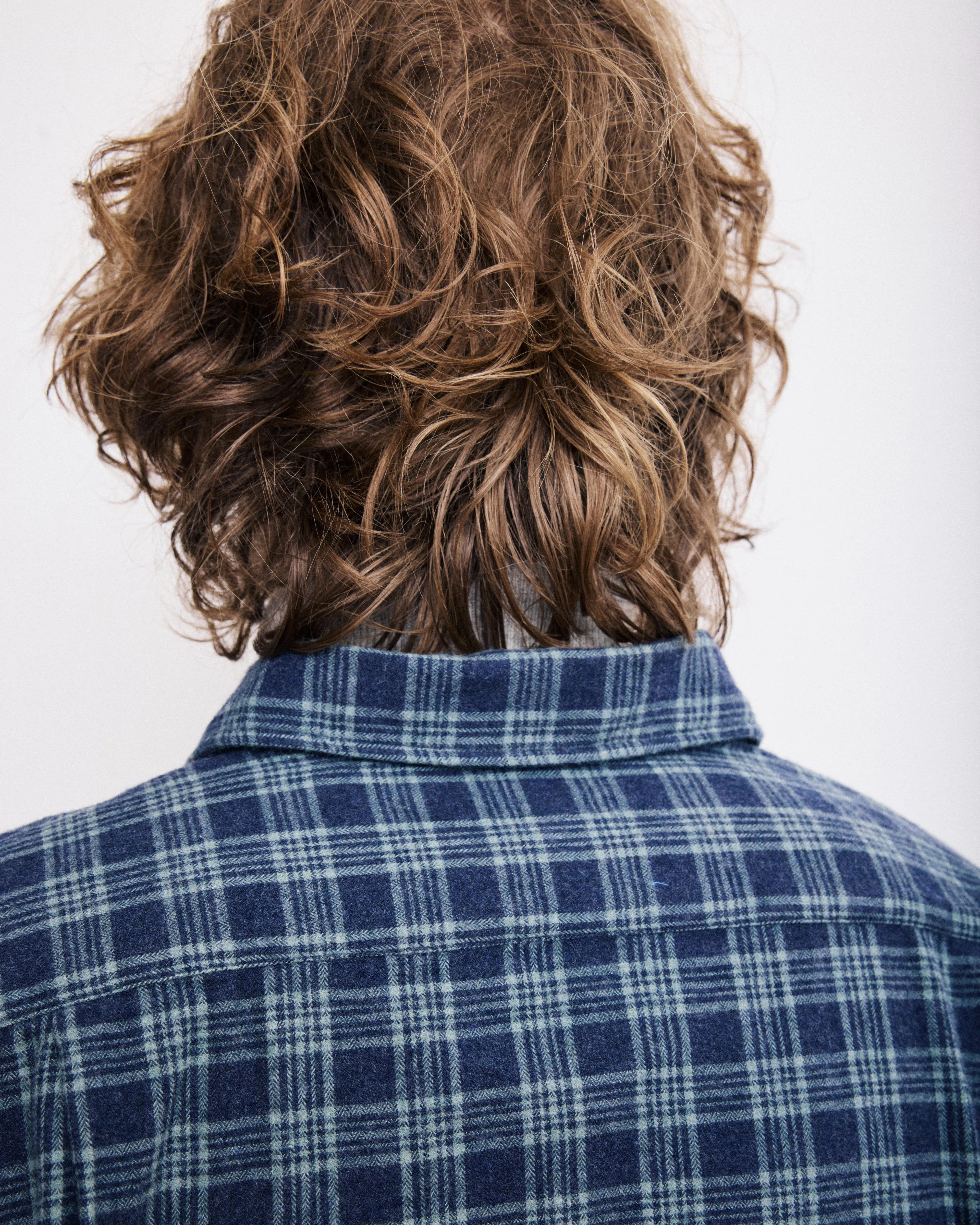 Chemise Homme en Coton Brossé à Carreaux Bleu Marine & Vert Paul sold by Hartford product image thumbnail 3