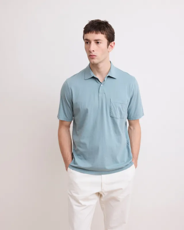 Polo Homme en Jersey de Coton Vert Celadon sold by Hartford
