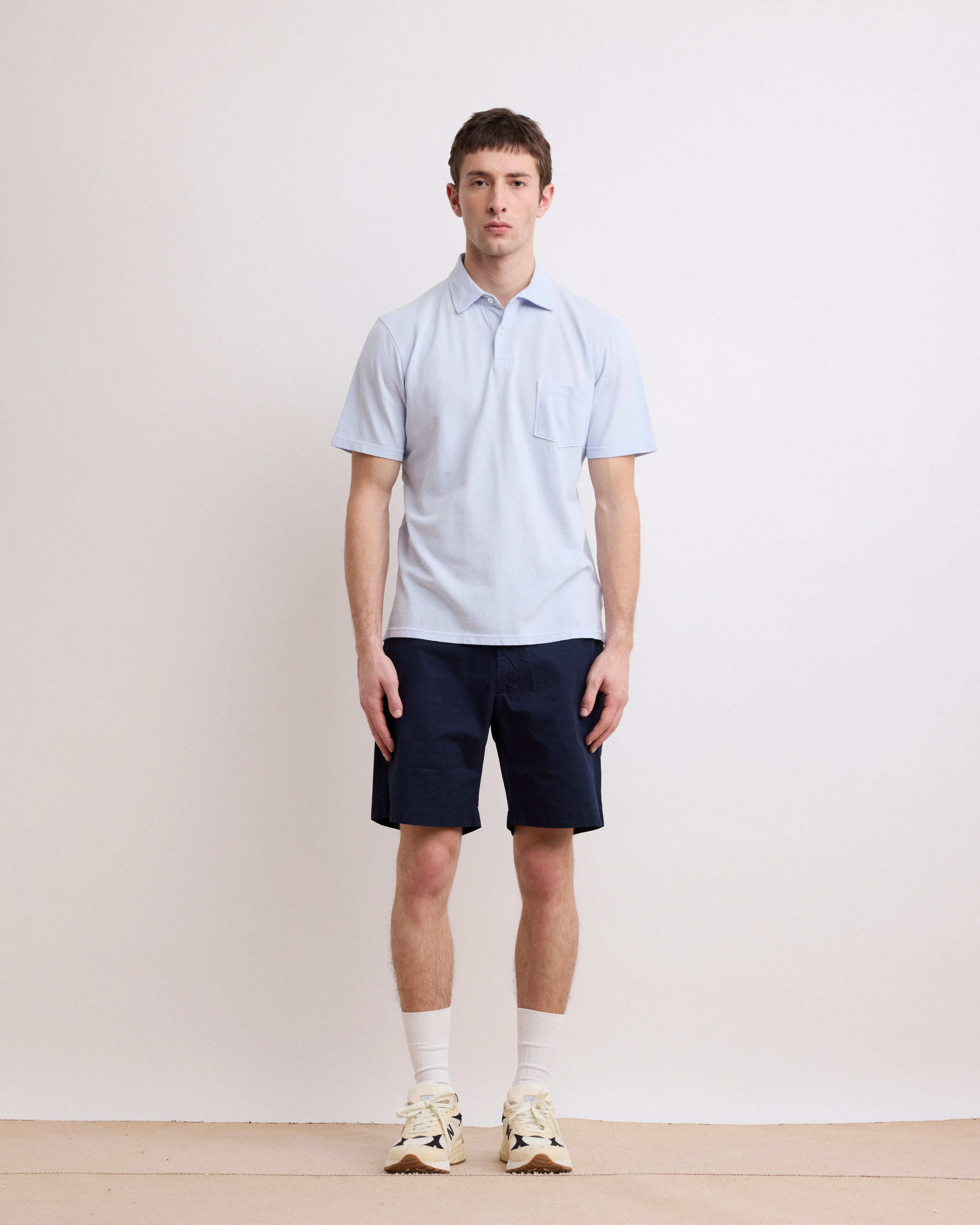 Polo Homme en Piqué de Coton Bleu Ciel sold by Hartford product image thumbnail 2