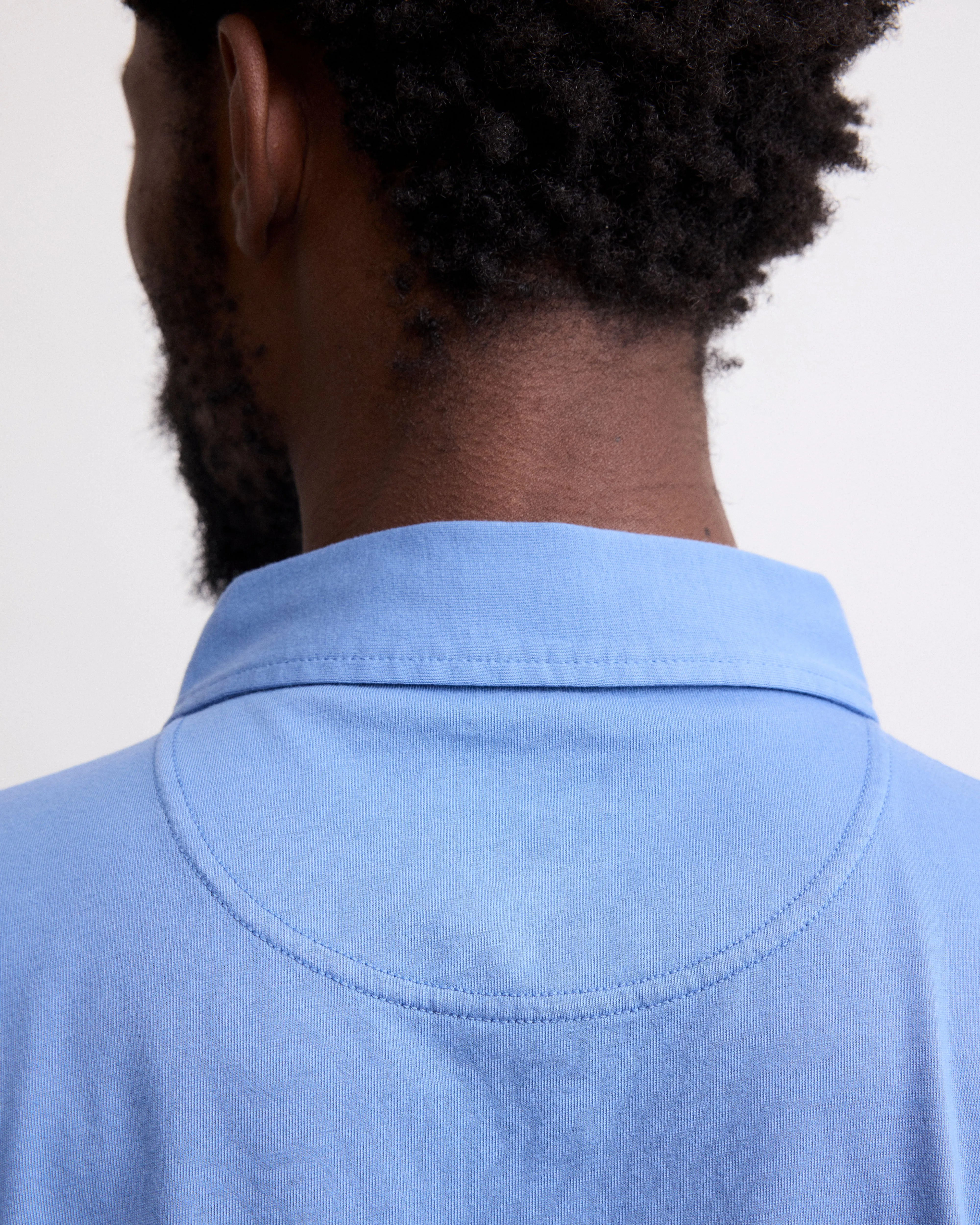 Polo Homme en Jersey de Coton Chambray sold by Hartford product image thumbnail 4