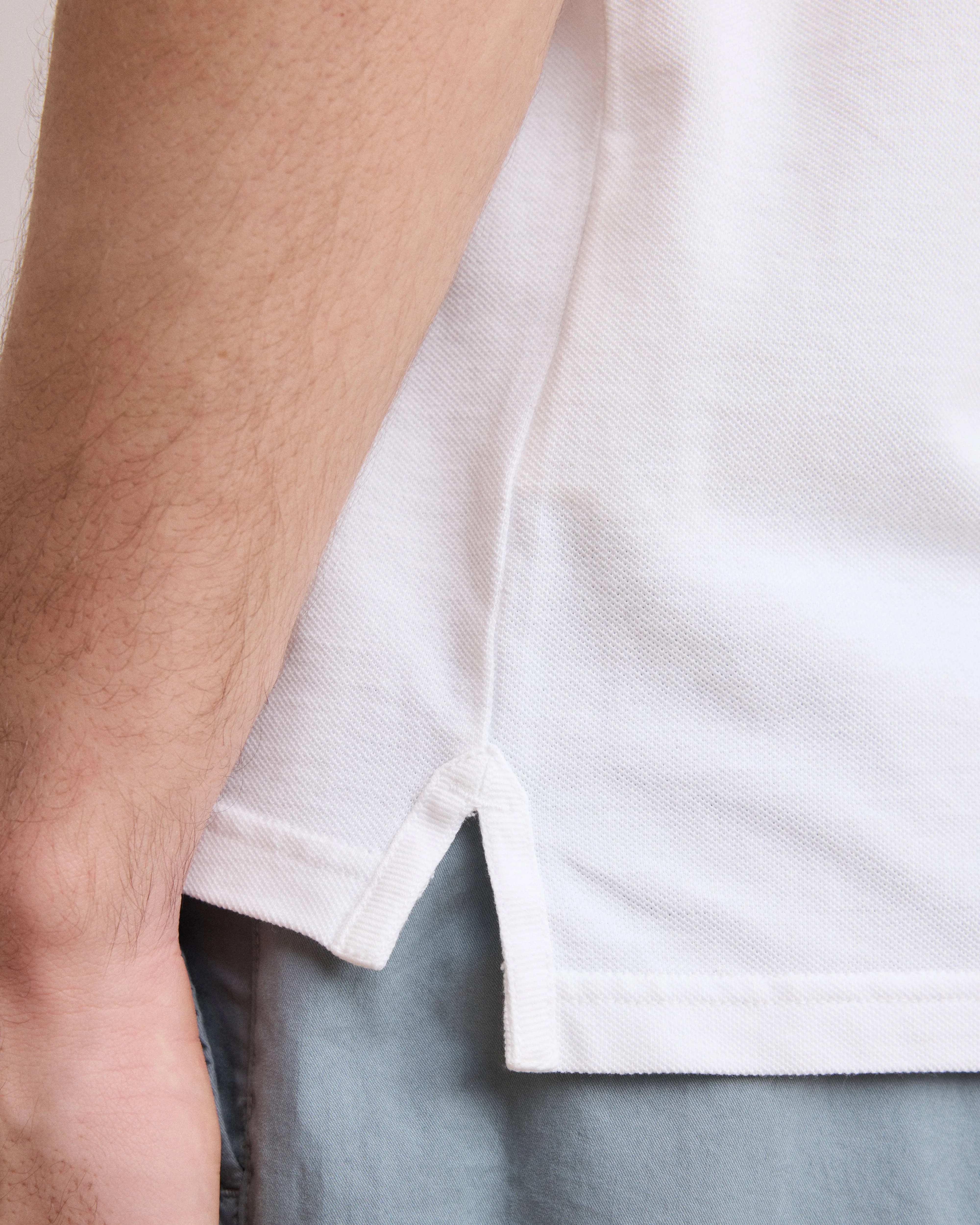 Polo Homme en Piqué de Coton Blanc sold by Hartford product image thumbnail 4