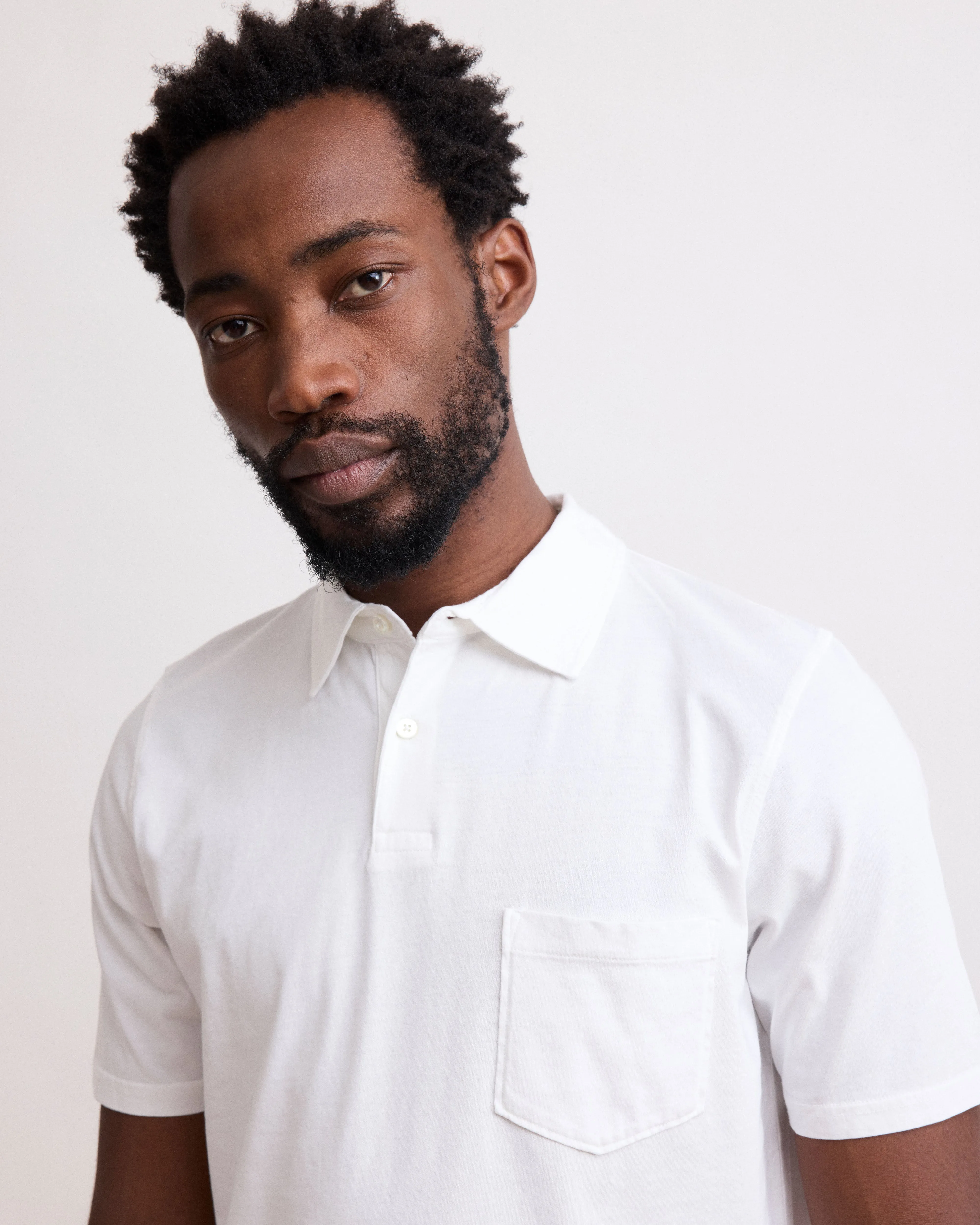 Polo Homme en Jersey de Coton Blanc sold by Hartford product image thumbnail 2