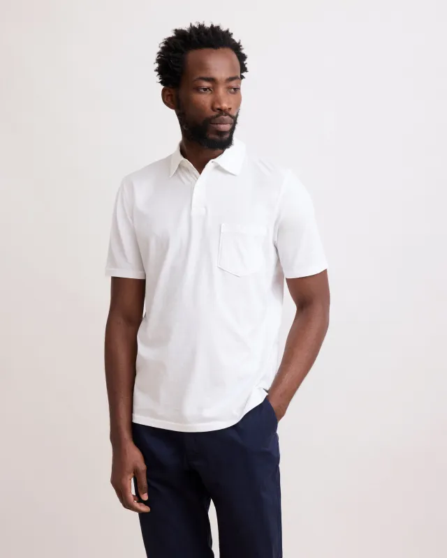 Polo Homme en Jersey de Coton Blanc sold by Hartford