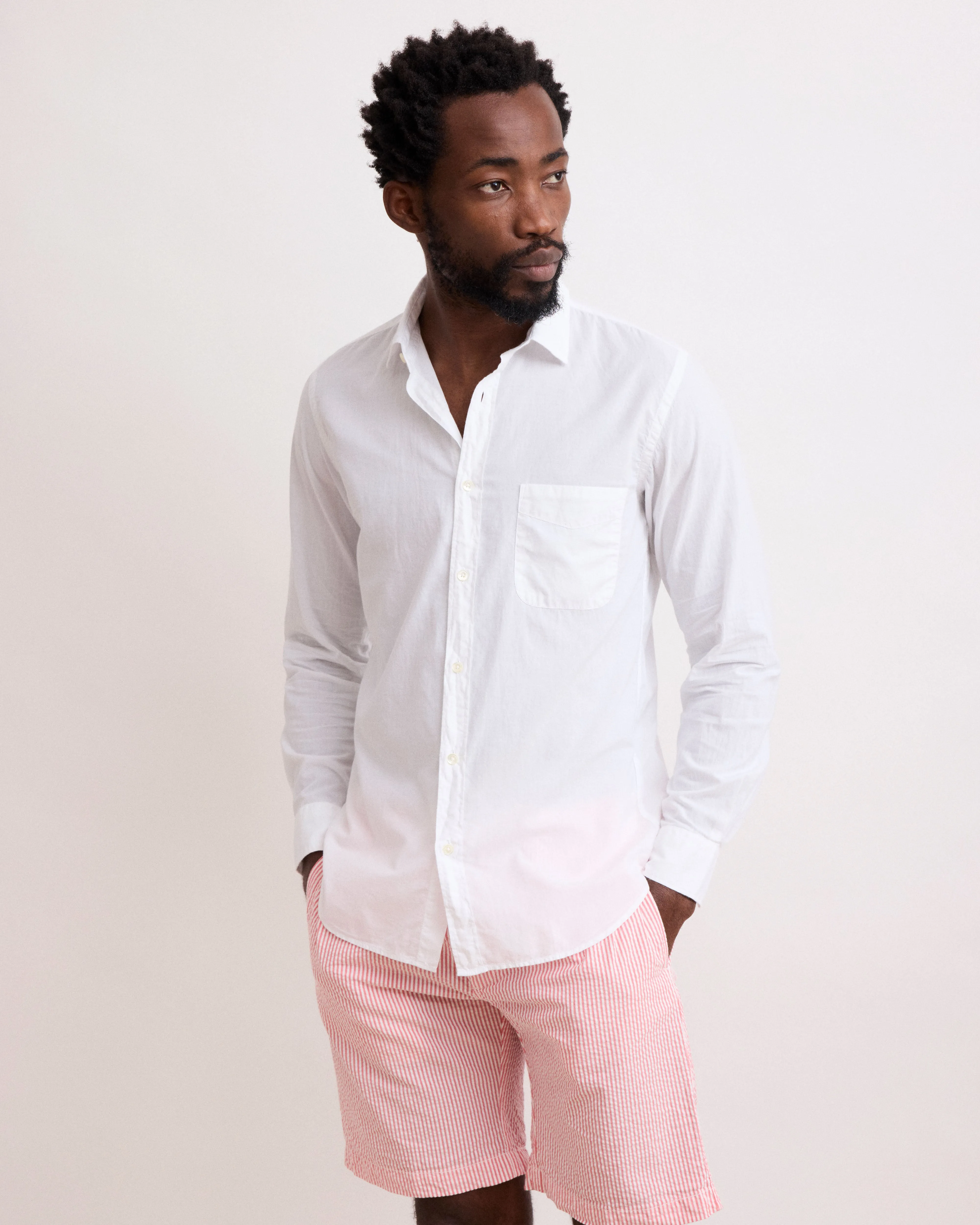 Chemise Homme en Voile de Coton Blanc Storm sold by Hartford