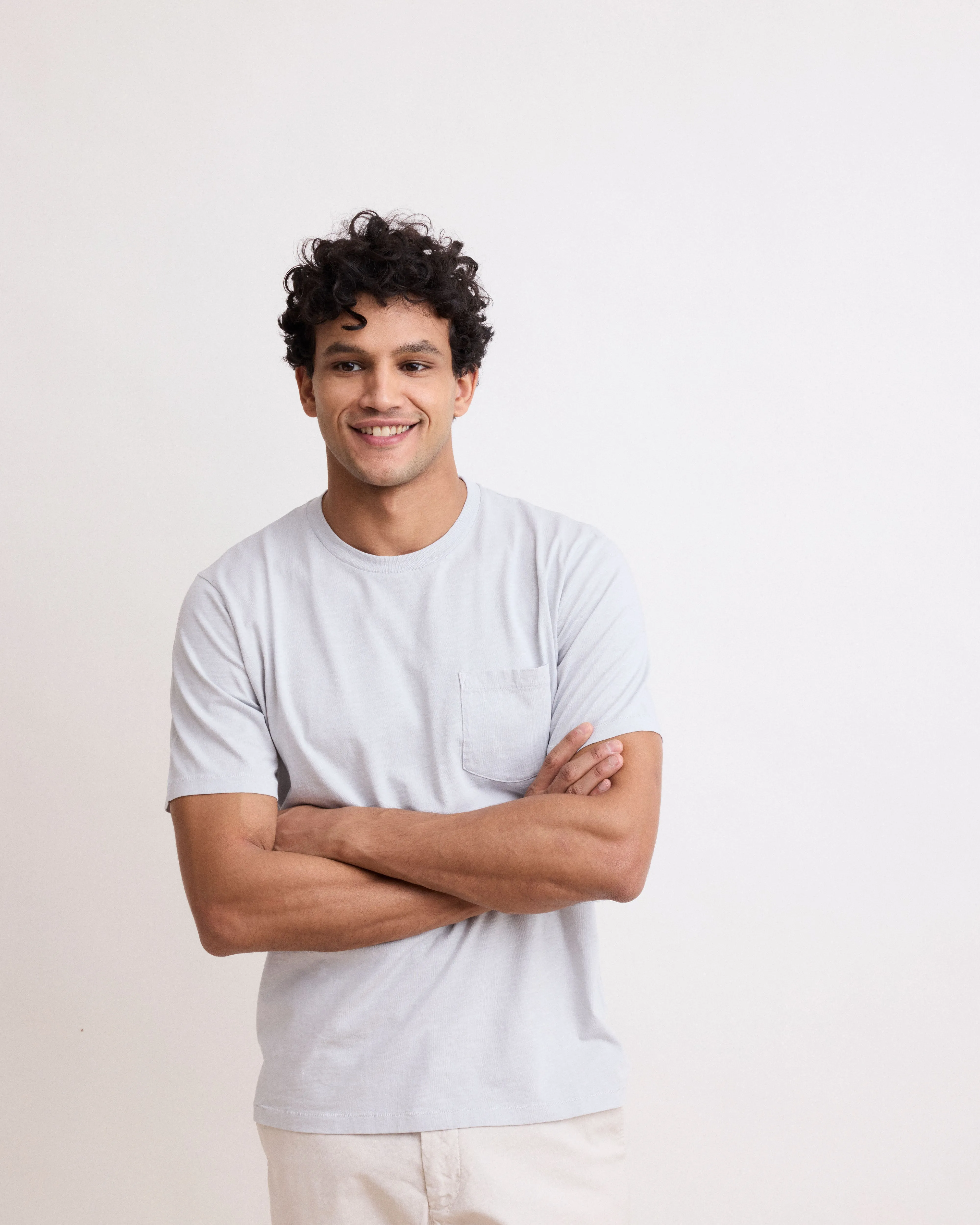 Tee Shirt Homme en Coton Slub Gris Pocket sold by Hartford product image thumbnail 2