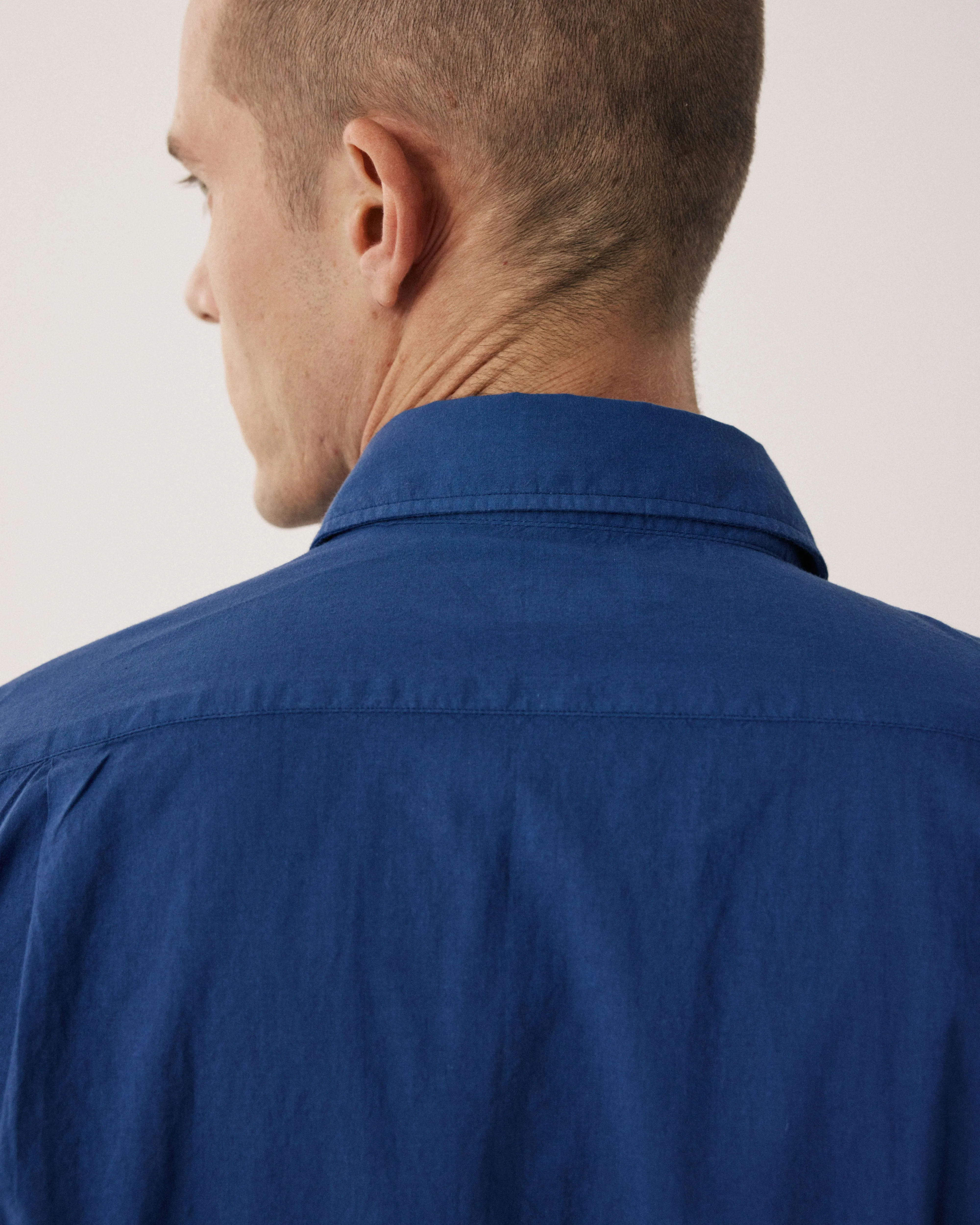 Chemise Homme en Voile de Coton Bleu Indigo Paul sold by Hartford product image thumbnail 4