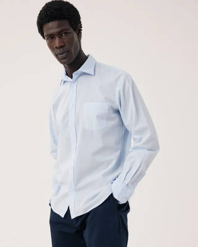 Chemise Homme en Voile de Coton Bleu Ciel Paul sold by Hartford