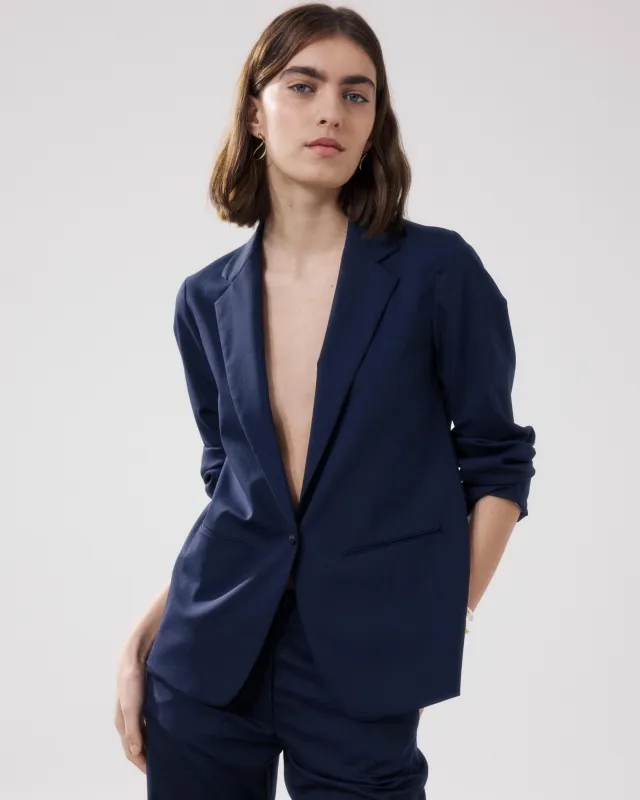 Veste Femme en Laine Bleu Marine Virna made by Hartford