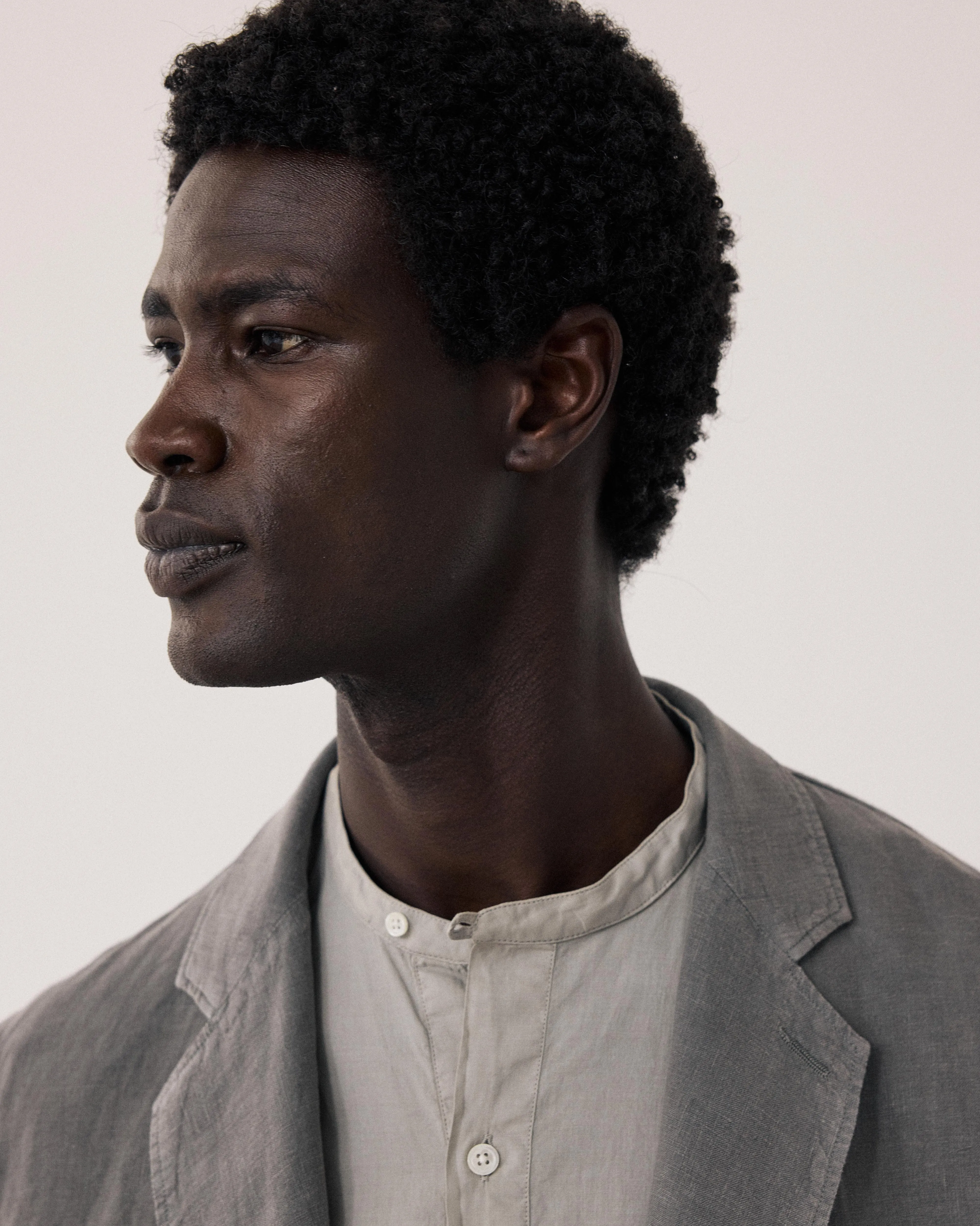 Veste Homme en Lin Vert Militaire Jobby sold by Hartford product image thumbnail 2