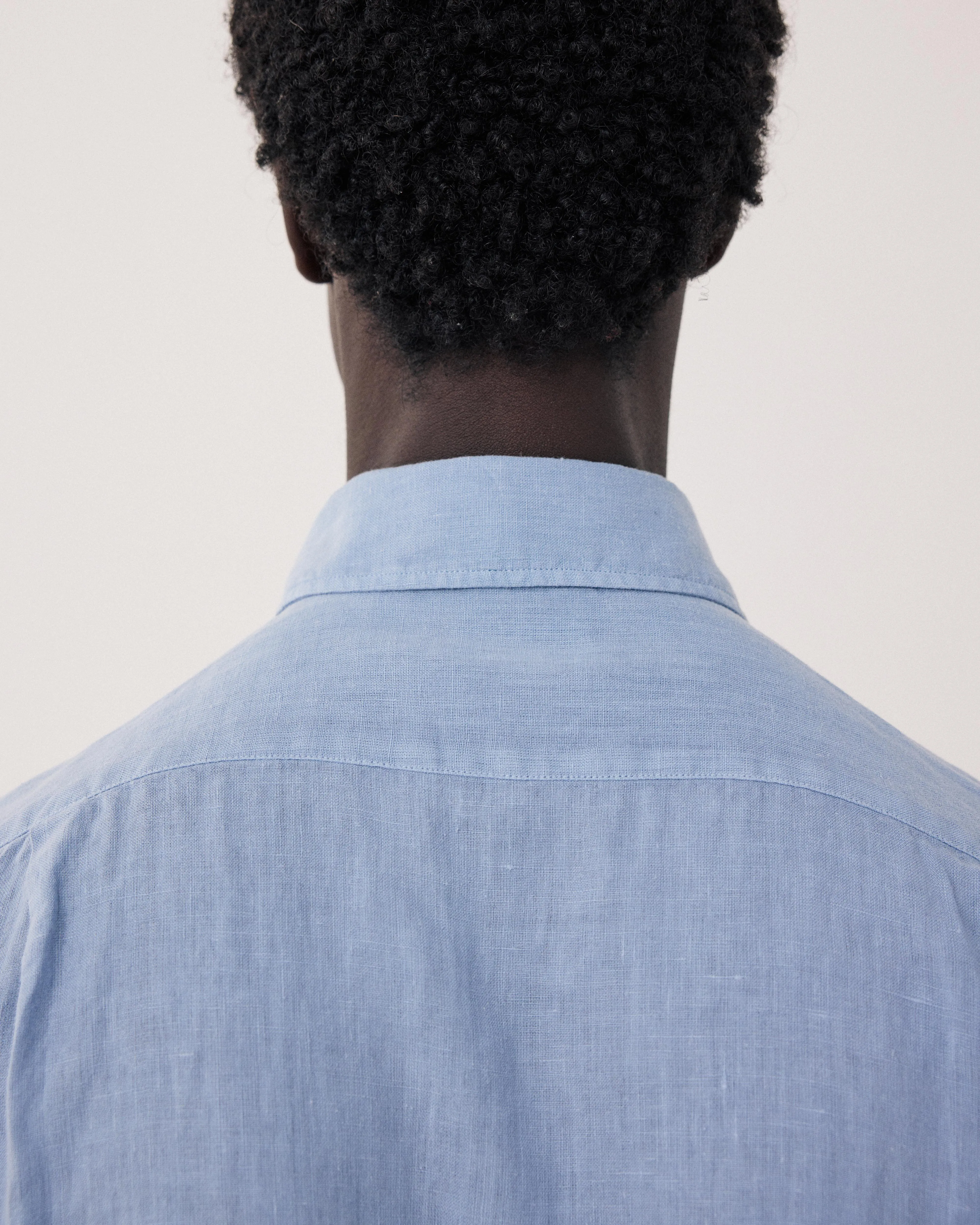 Chemise Homme en Lin Bleu Clair Paul sold by Hartford product image thumbnail 4