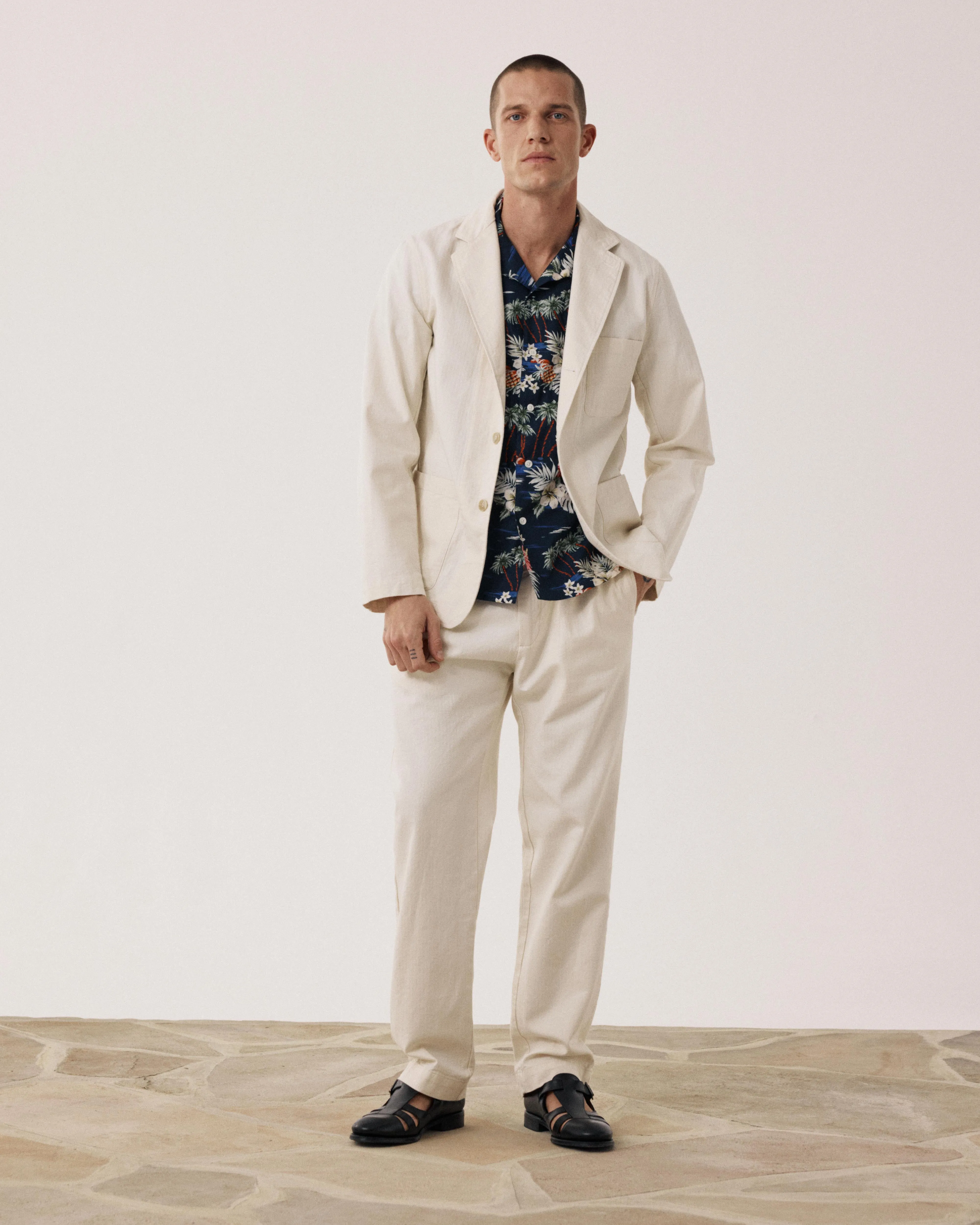 Veste Homme en Coton Ecru Jules sold by Hartford product image thumbnail 3