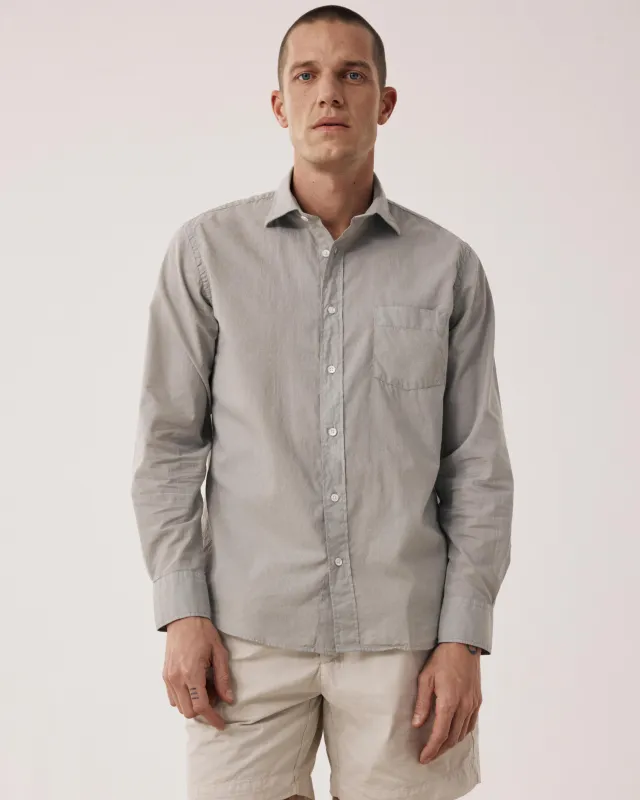 Chemise Homme en Voile de Coton Vert Sauge Paul made by Hartford