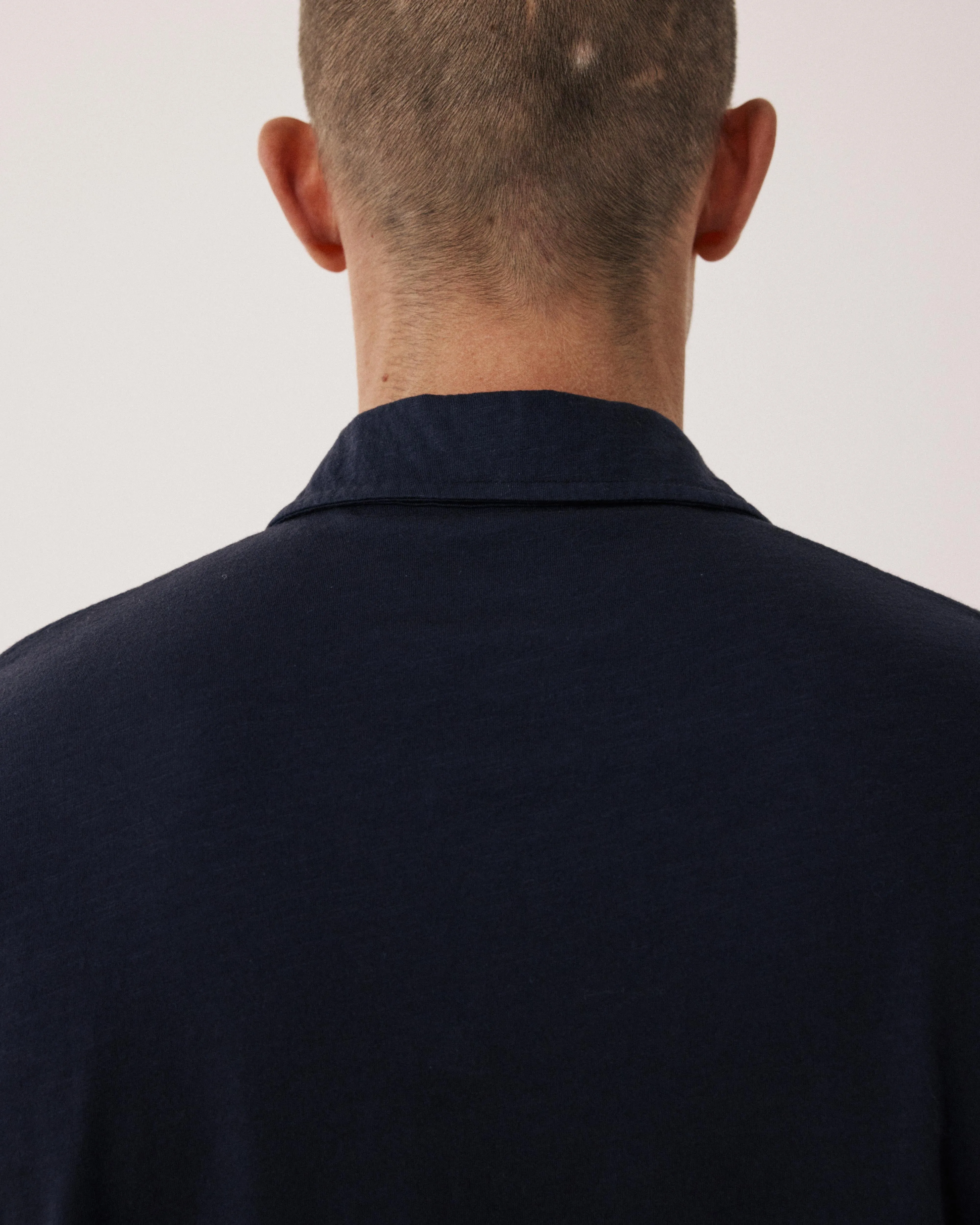 Polo Homme en Coton Slub Bleu Nuit sold by Hartford product image thumbnail 4