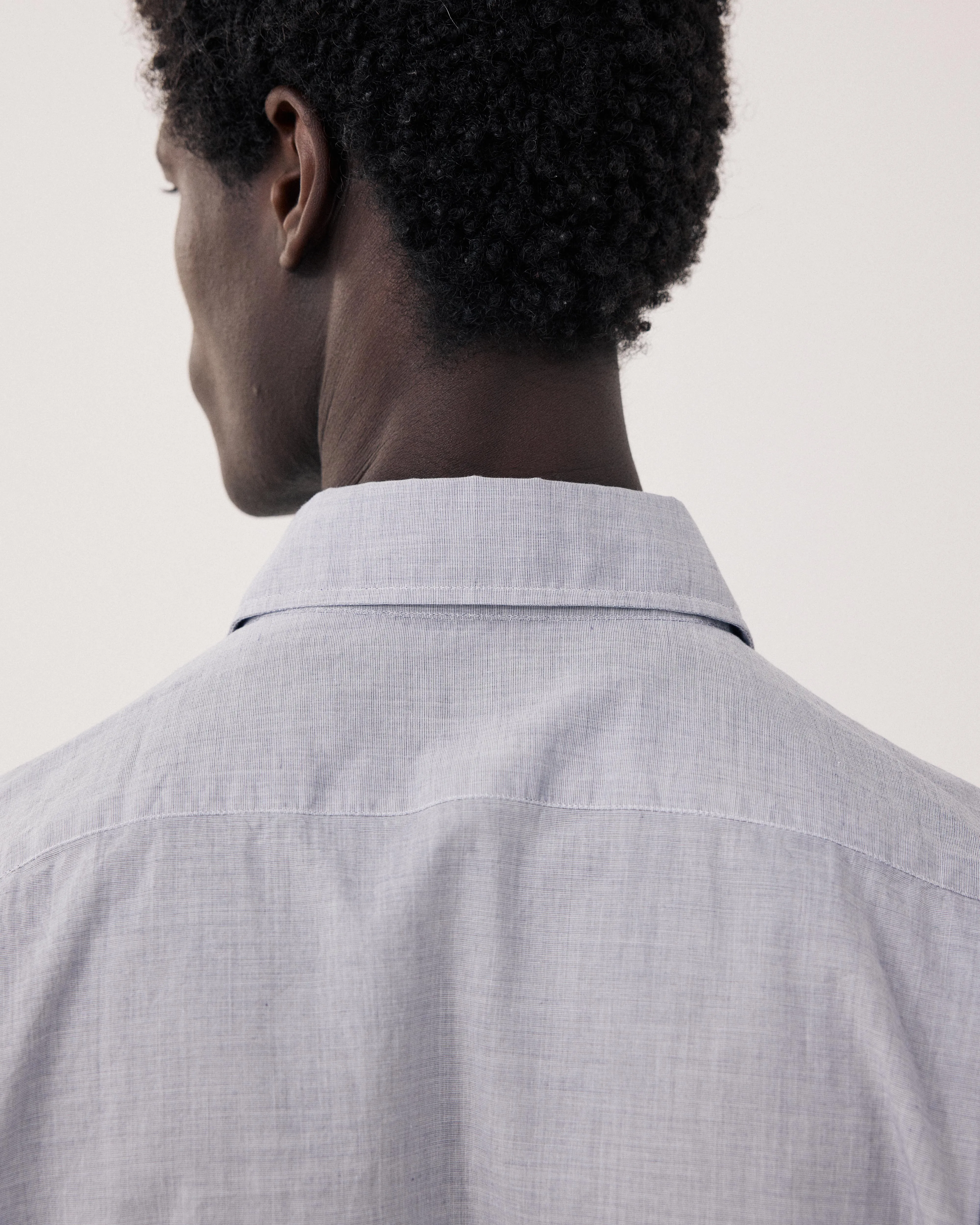 Chemise Homme en Fil-à-fil Bleu Marine Paul sold by Hartford product image thumbnail 5