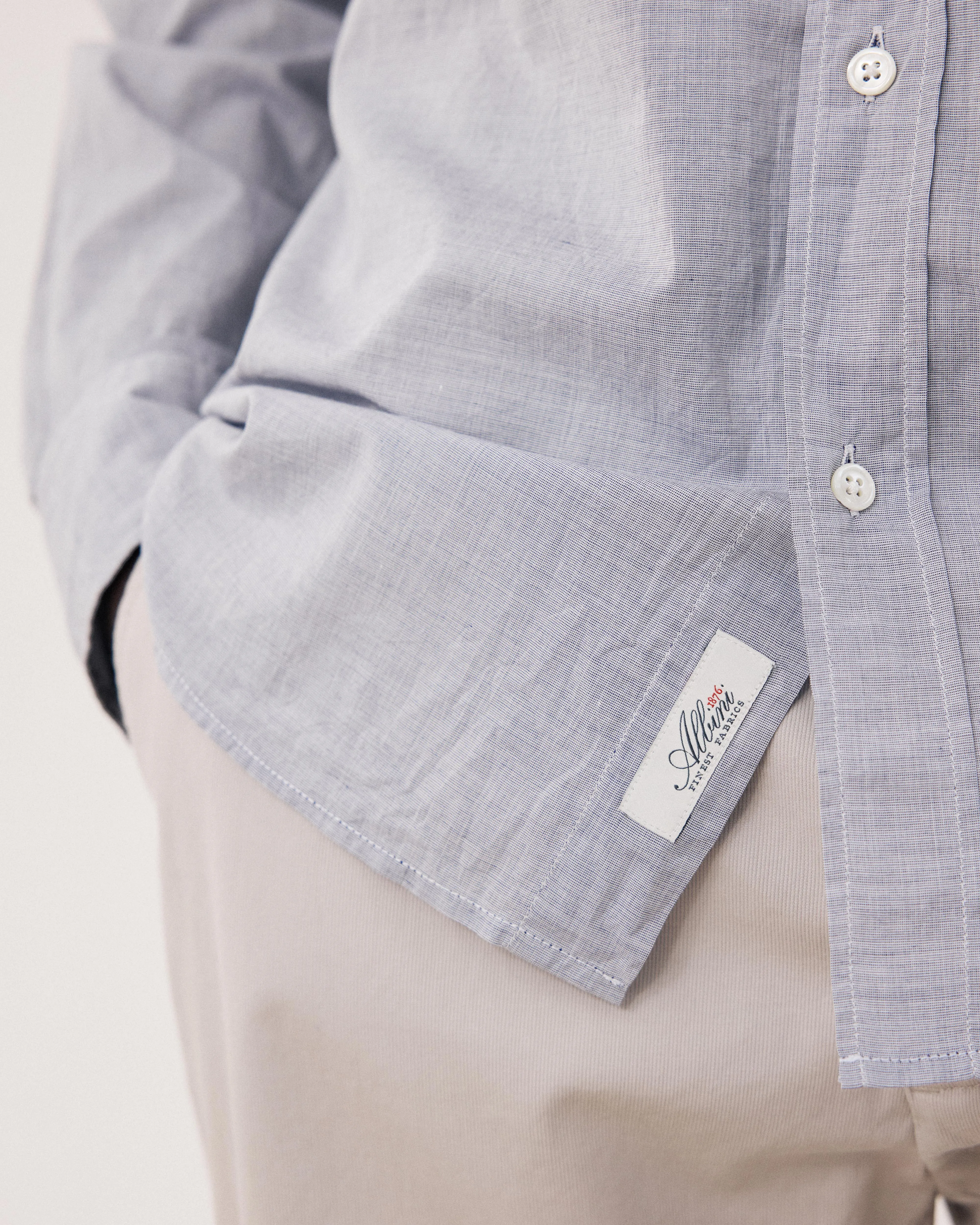 Chemise Homme en Fil-à-fil Bleu Marine Paul sold by Hartford product image thumbnail 3