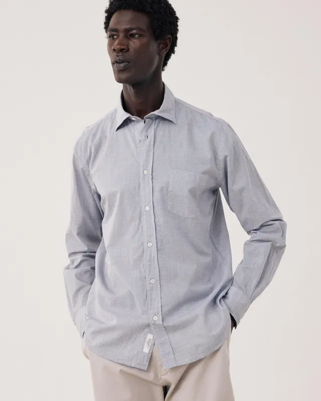 Chemise Homme en Fil-à-fil Bleu Marine Paul sold by Hartford