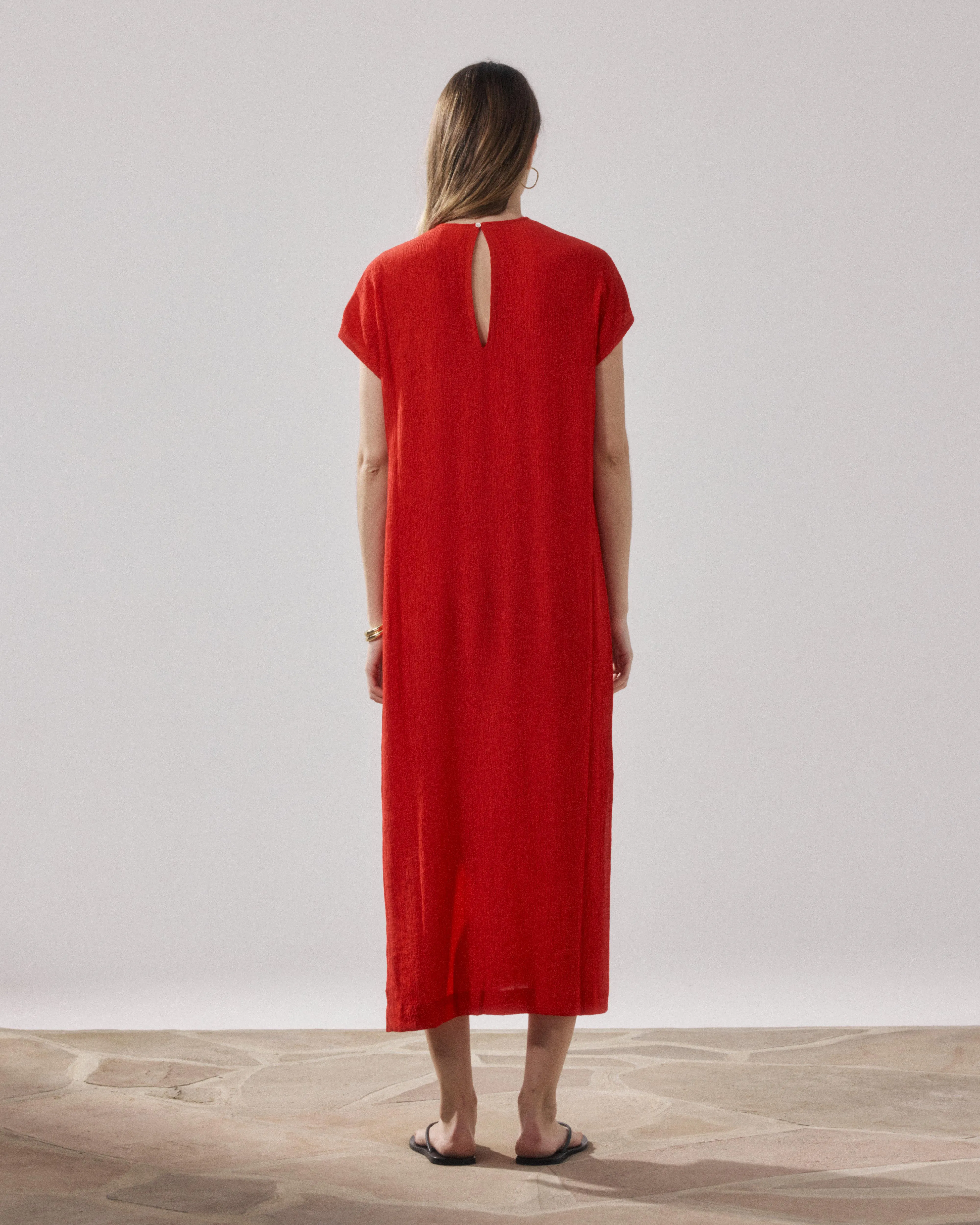 Robe Femme en Coton Rouge Ronda sold by Hartford product image thumbnail 4