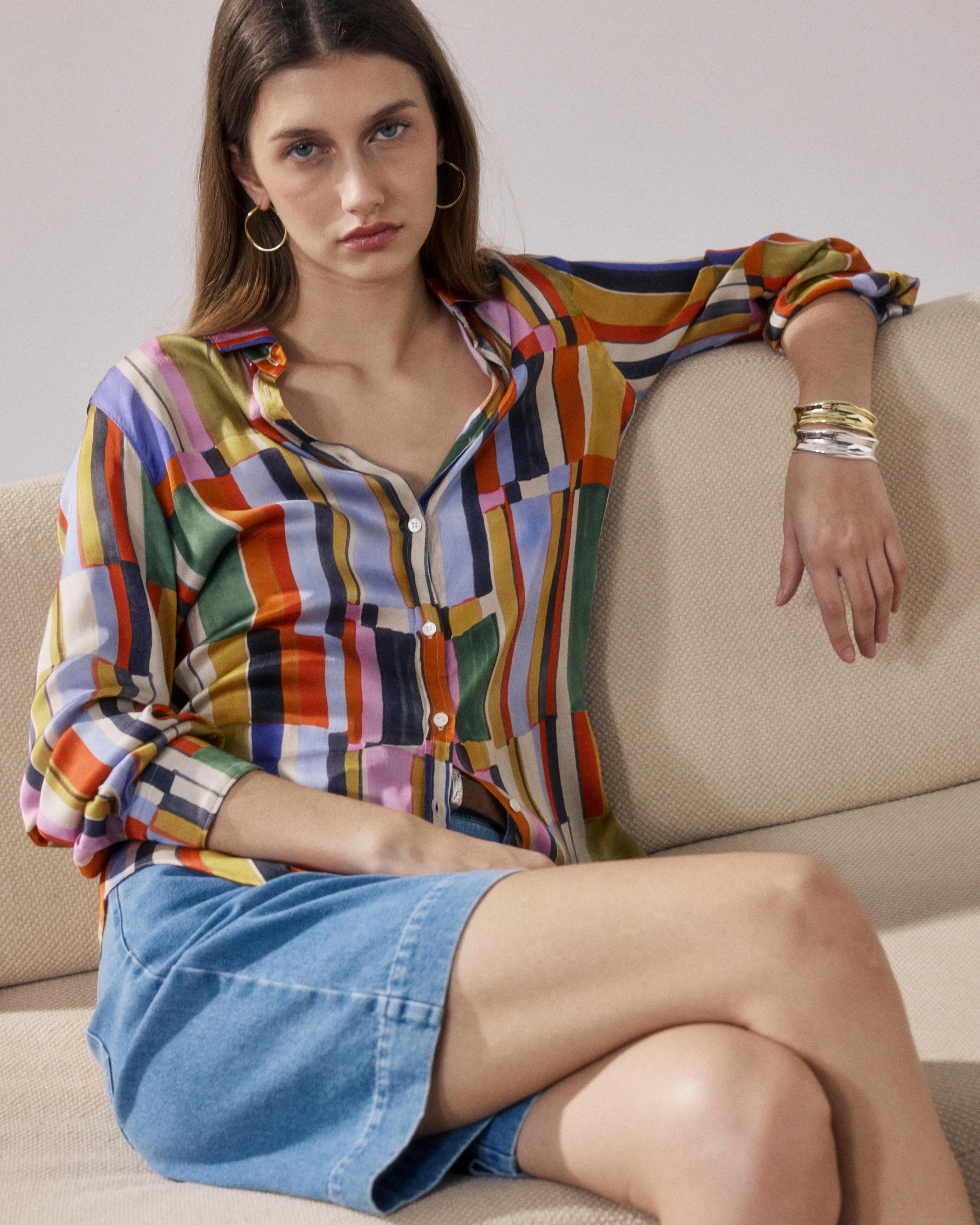 Chemise Femme en Viscose Imprimé Multicouleur Corazon sold by Hartford