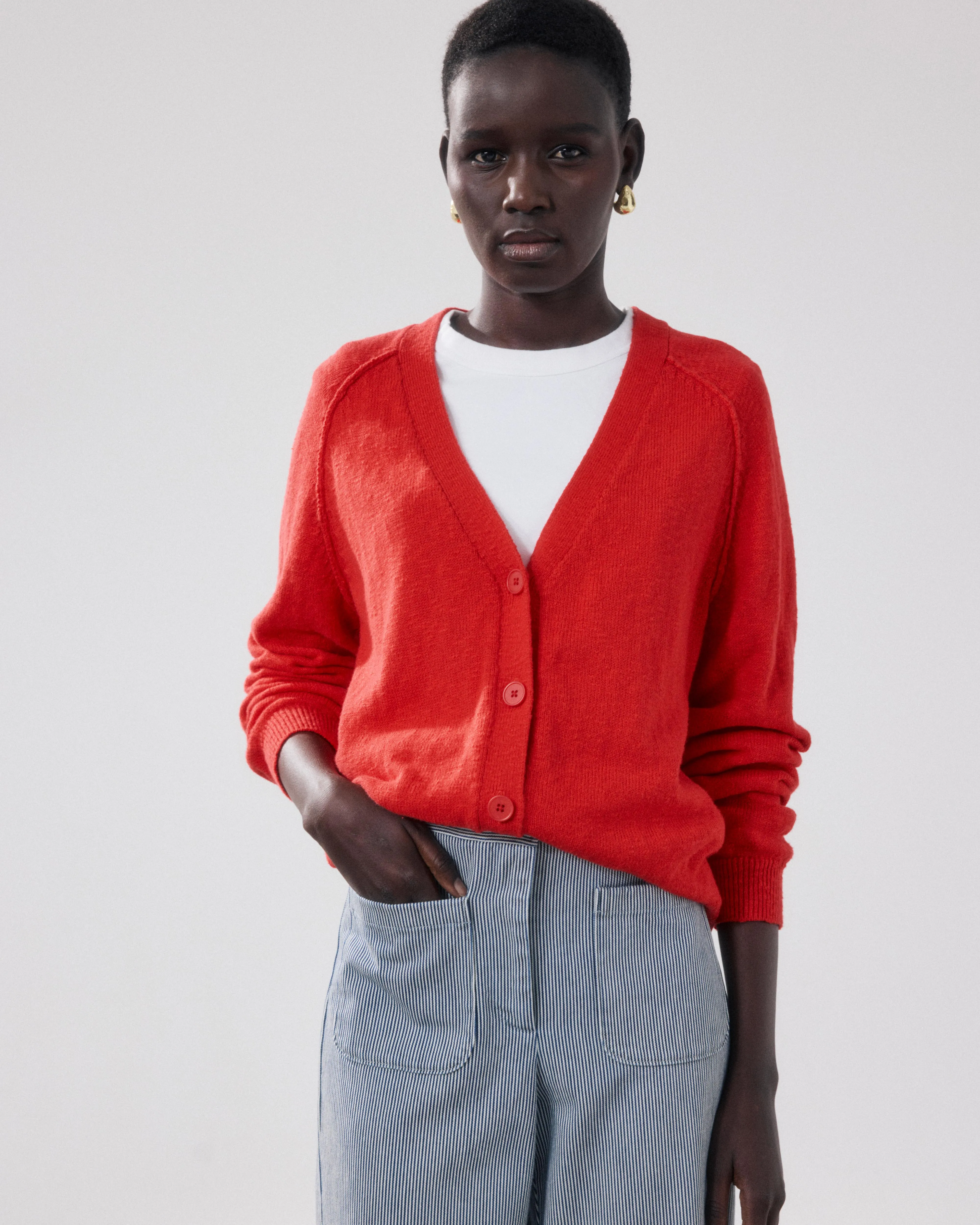 Cardigan Femme en Coton Flammé Rouge Montana sold by Hartford