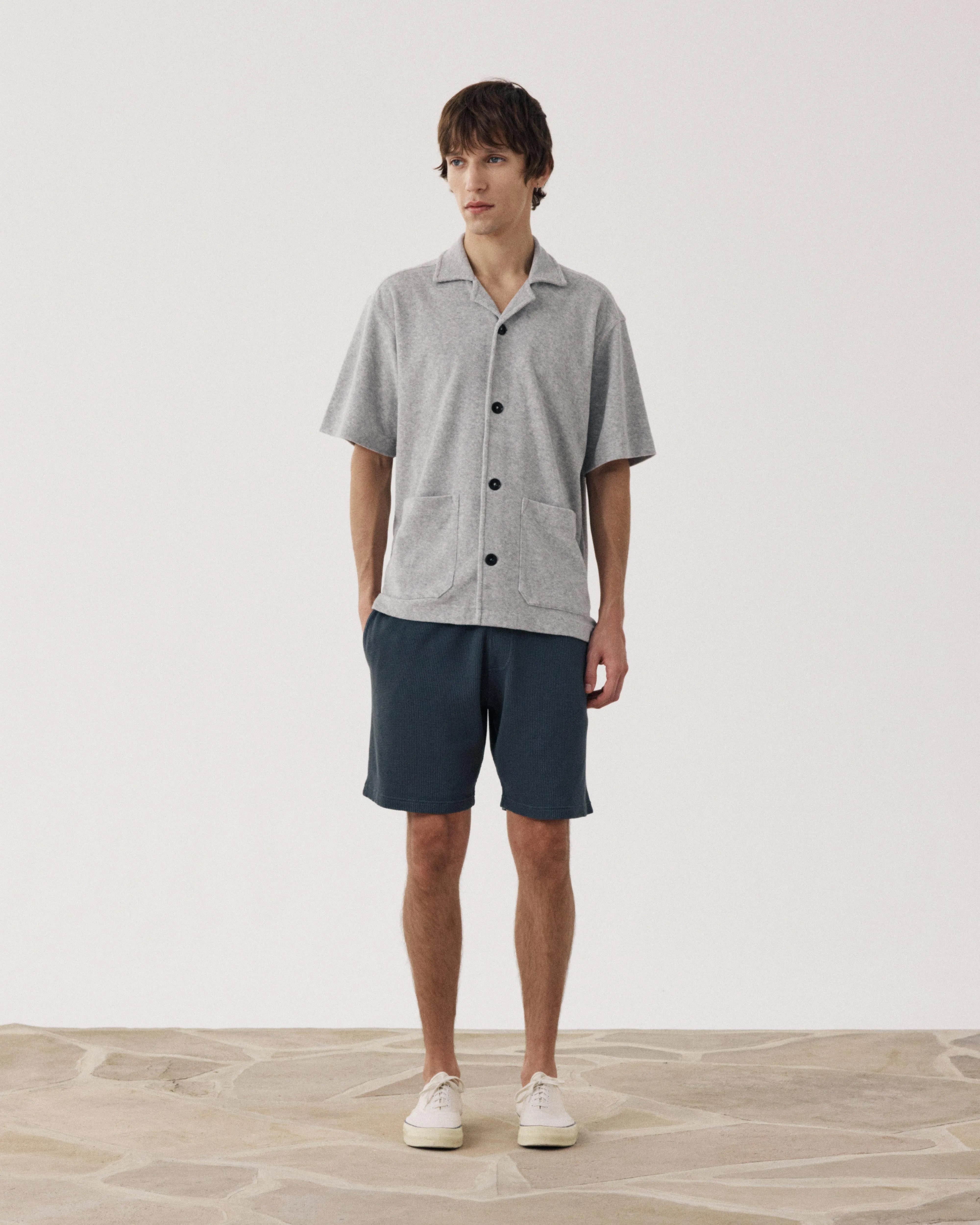 Chemise Homme en Eponge Gris Chiné Bouclette sold by Hartford product image thumbnail 3