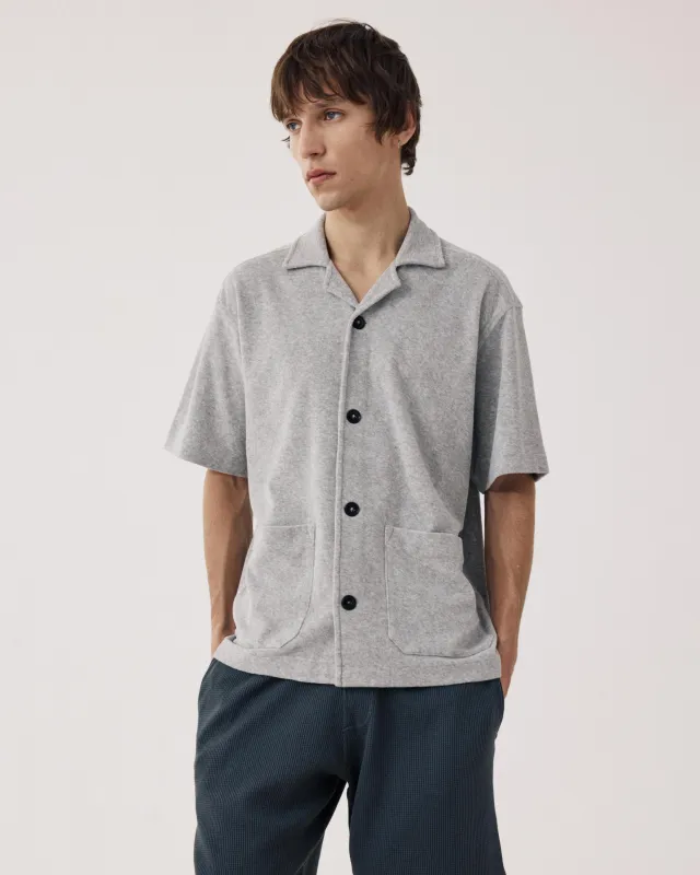 Chemise Homme en Eponge Gris Chiné Bouclette sold by Hartford