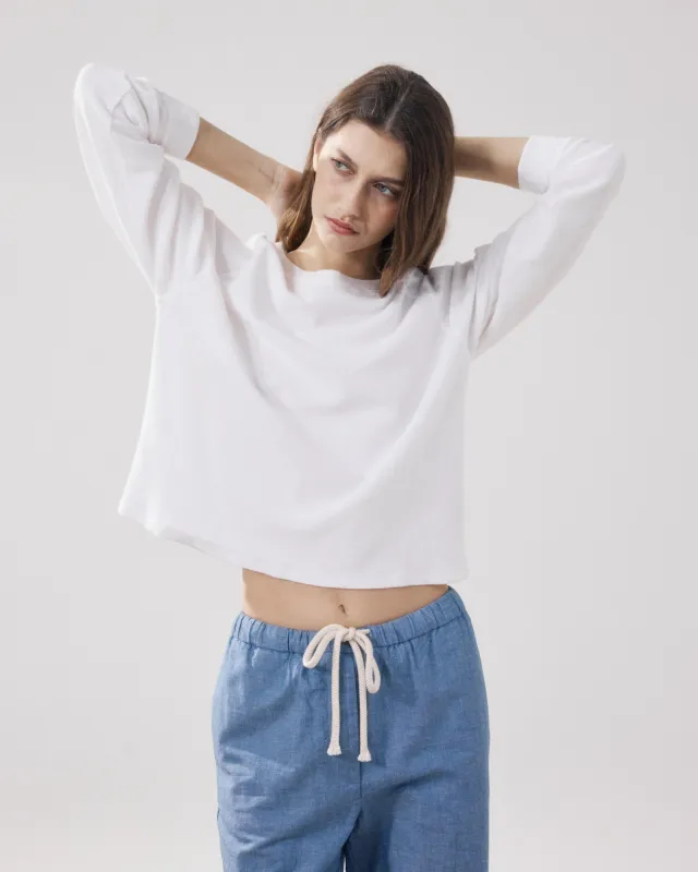 Sweatshirt Femme en Eponge Blanc Tahiry sold by Hartford