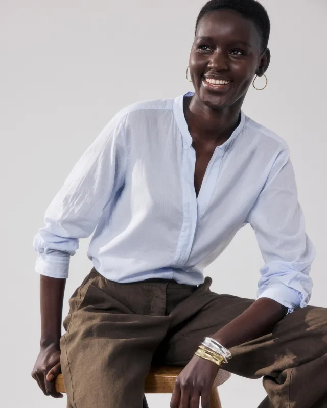 Chemise Femme en Coton Bleu Ciel Cartoon sold by Hartford