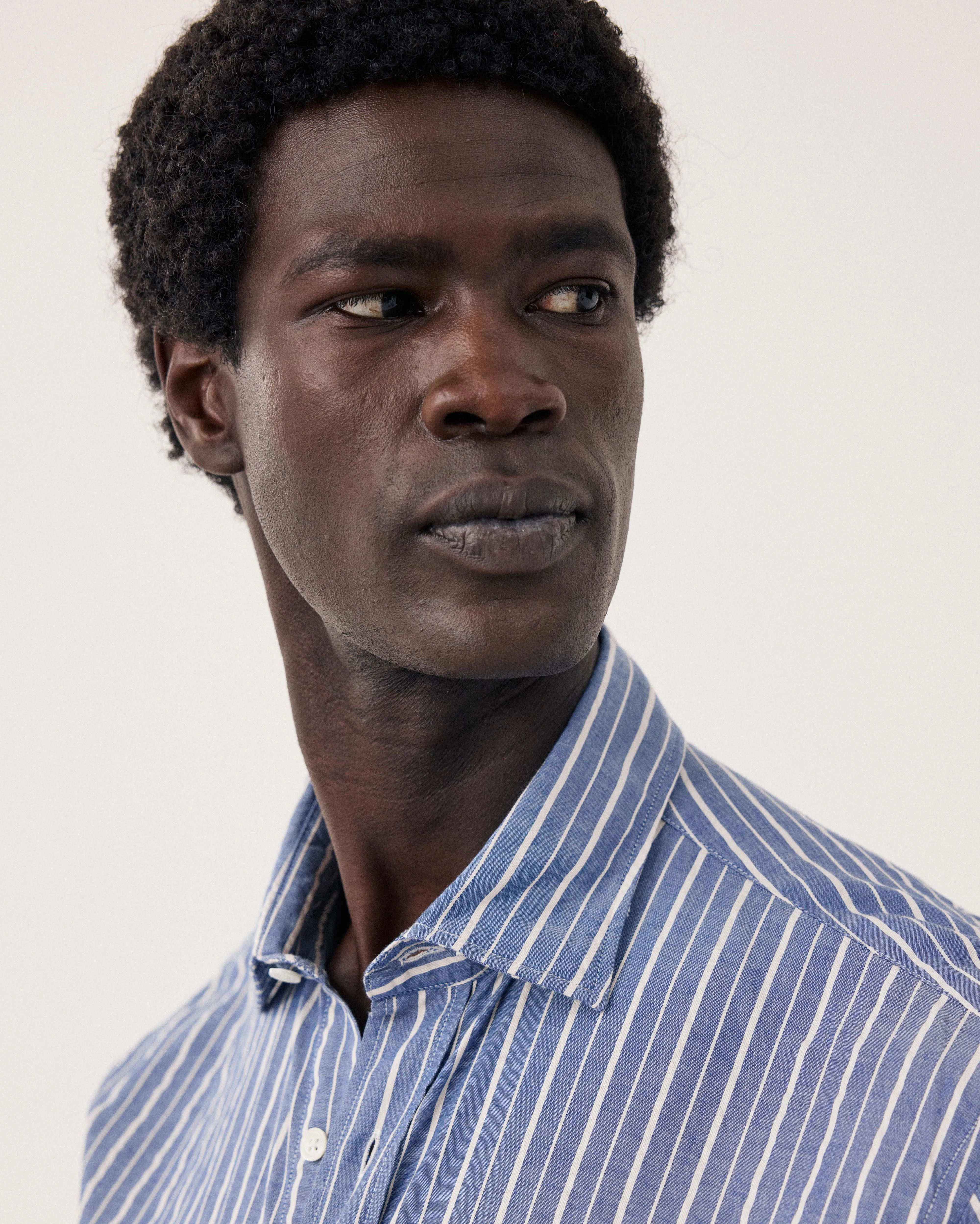 Chemise Homme en Dobby Bleu & Ecru Paul sold by Hartford product image thumbnail 3