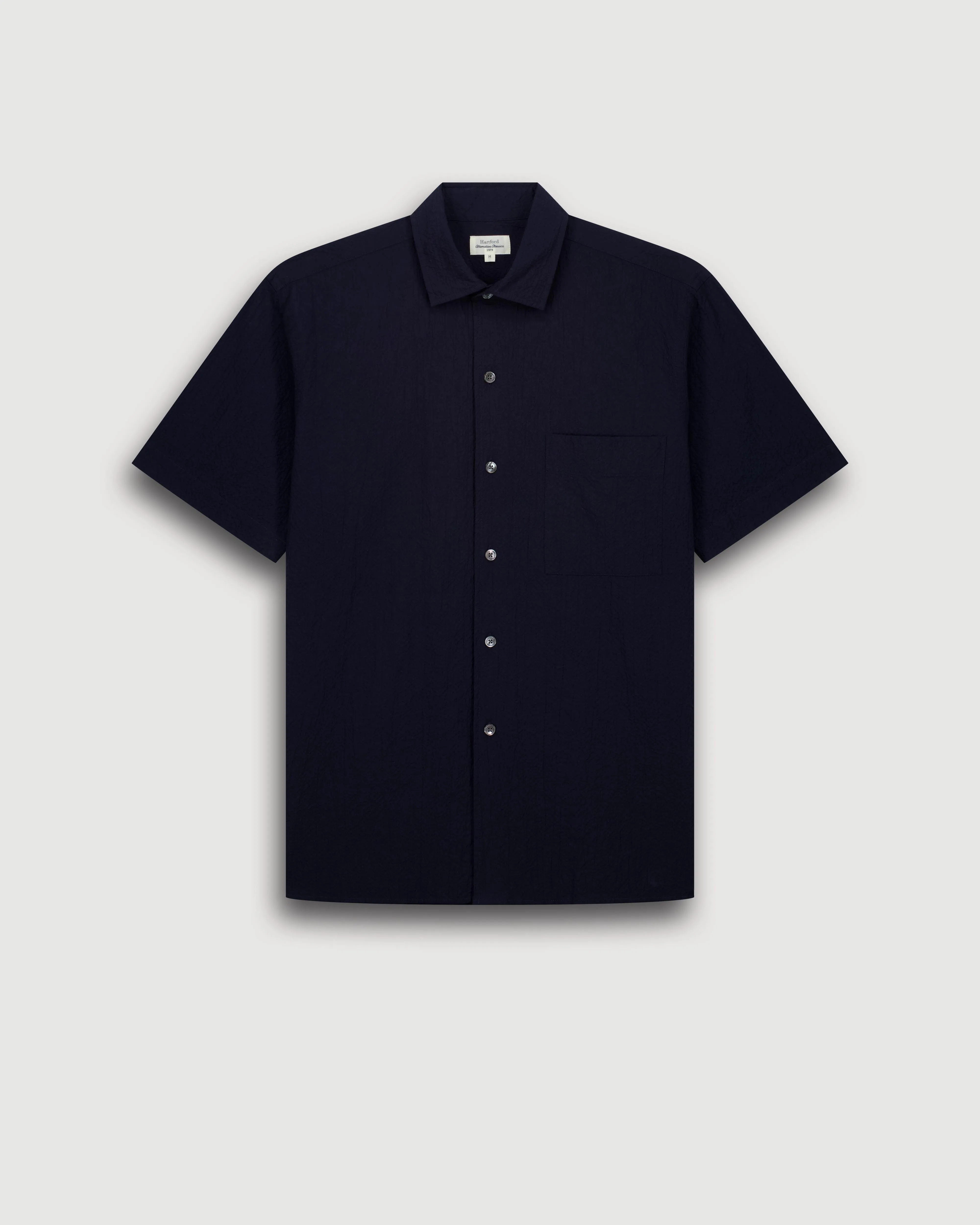 Chemise Homme en Seersucker Bleu Marine Pedro sold by Hartford product image thumbnail 3