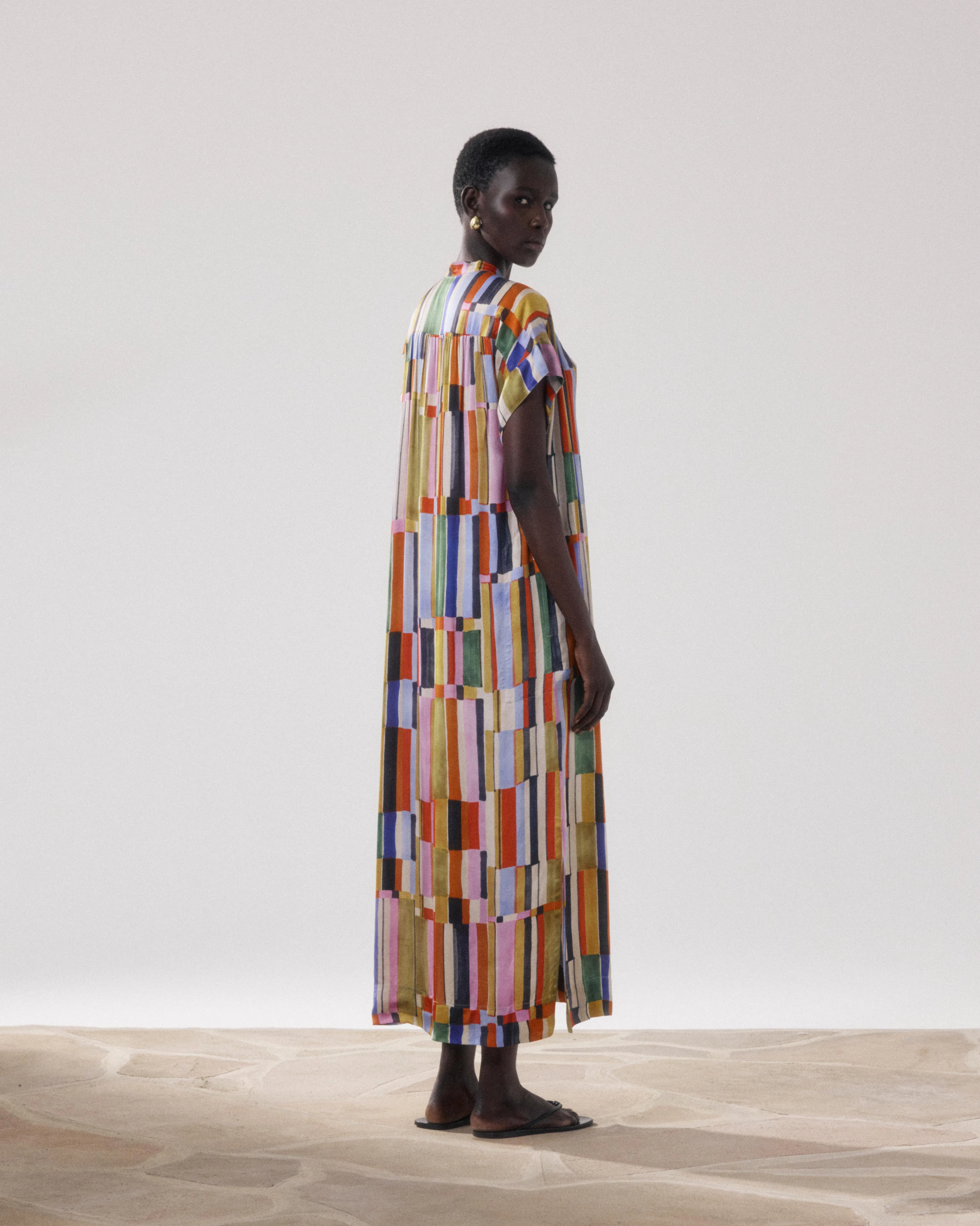 Robe Femme en Viscose Imprimé Multicouleur Riyu sold by Hartford product image thumbnail 4
