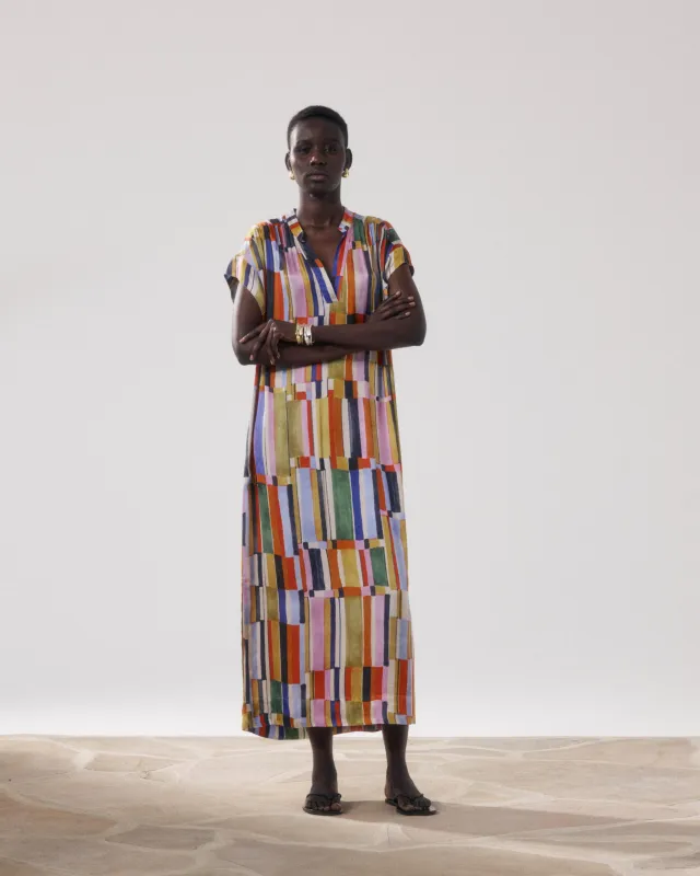 Robe Femme en Viscose Imprimé Multicouleur Riyu made by Hartford