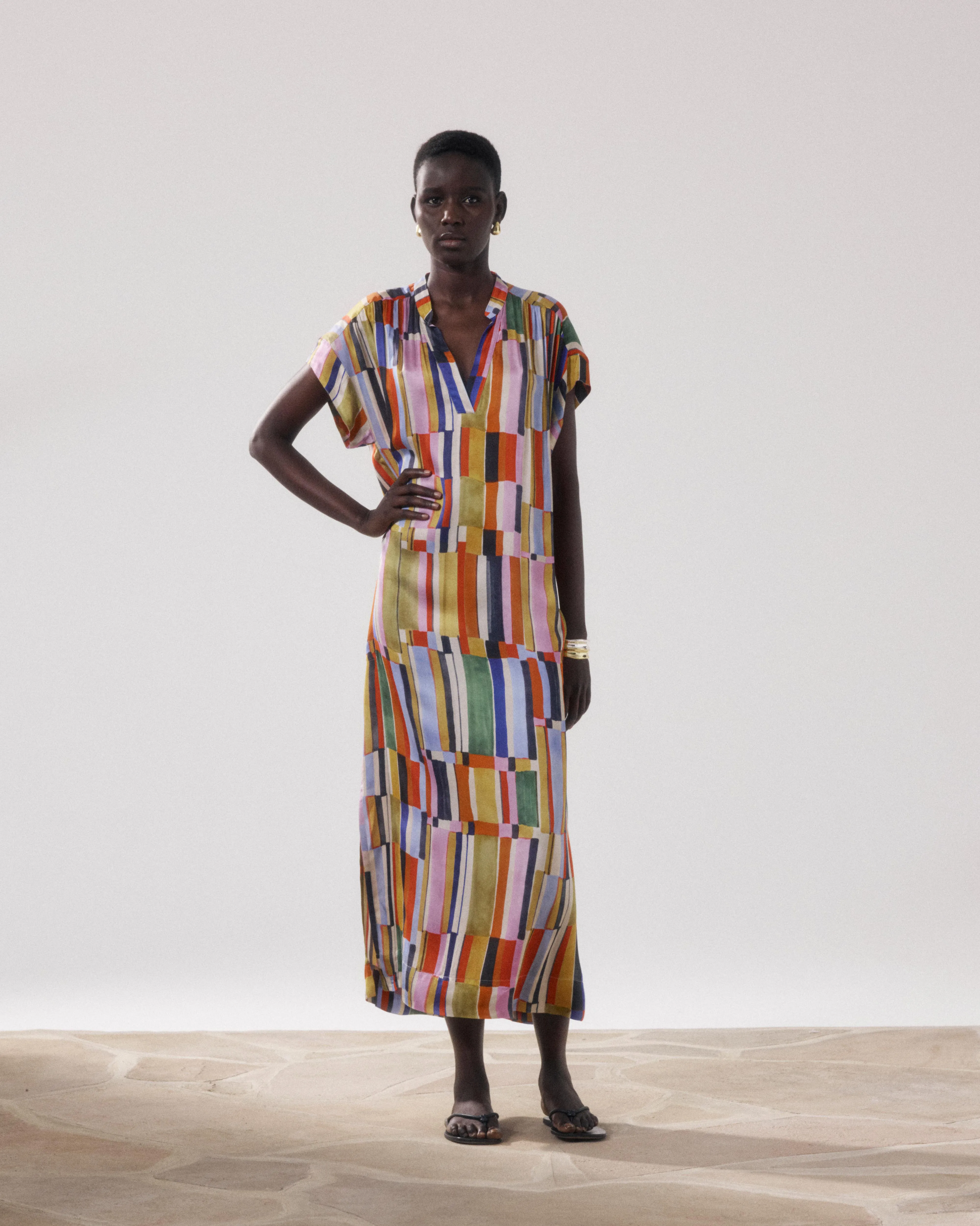 Robe Femme en Viscose Imprimé Multicouleur Riyu sold by Hartford product image thumbnail 5