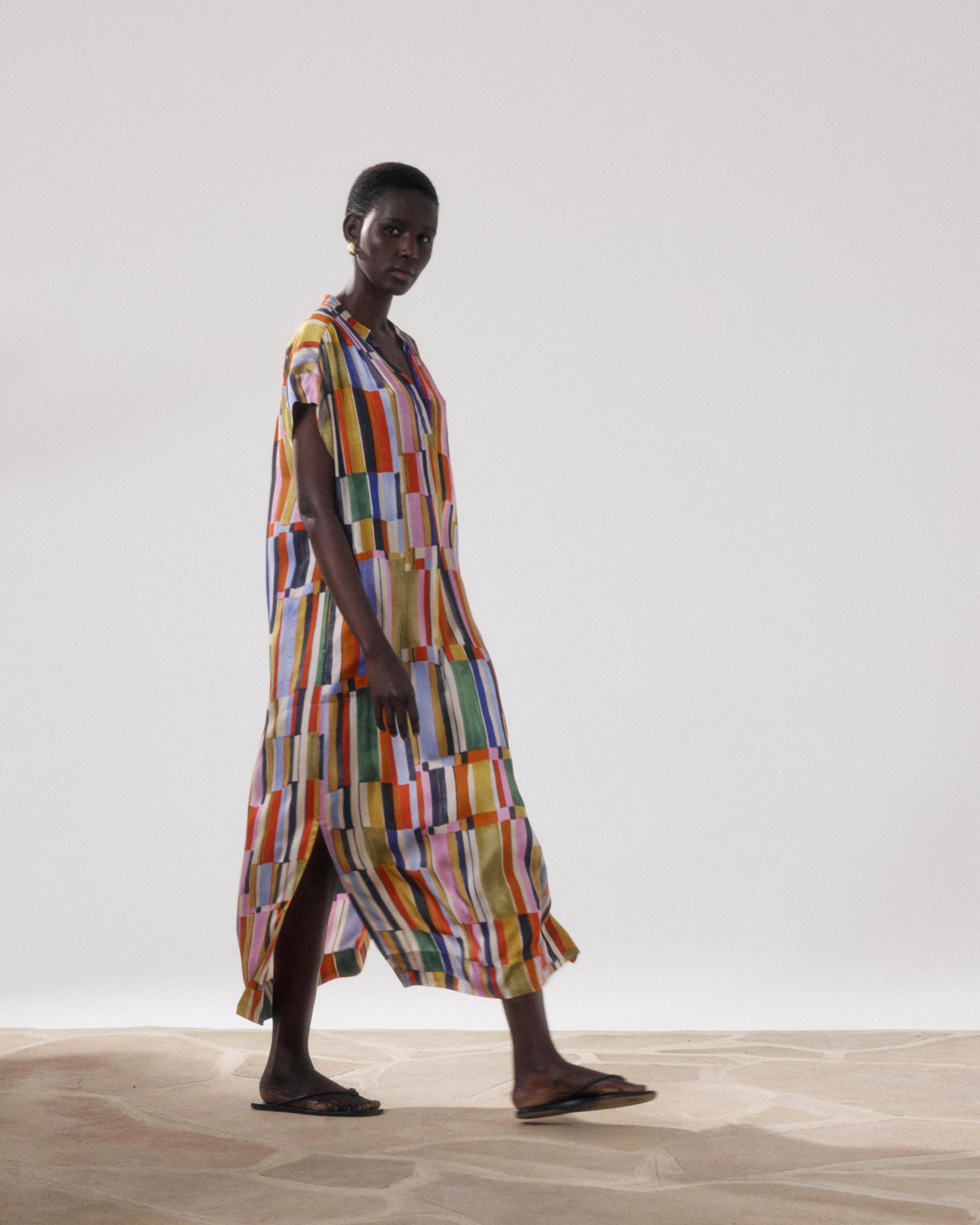 Robe Femme en Viscose Imprimé Multicouleur Riyu sold by Hartford product image thumbnail 2