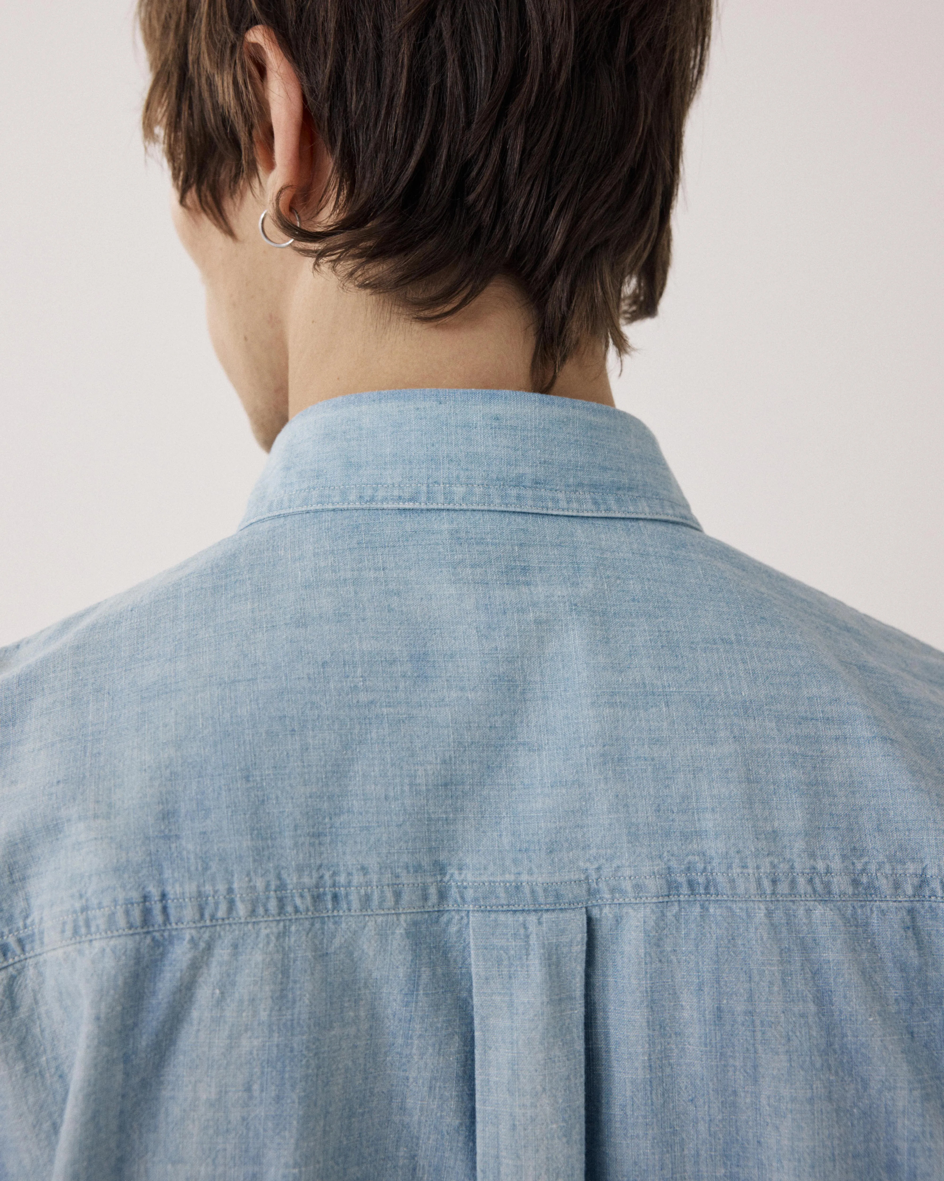 Chemise Homme en Chambray Léger Bleu Indigo Faith sold by Hartford product image thumbnail 5