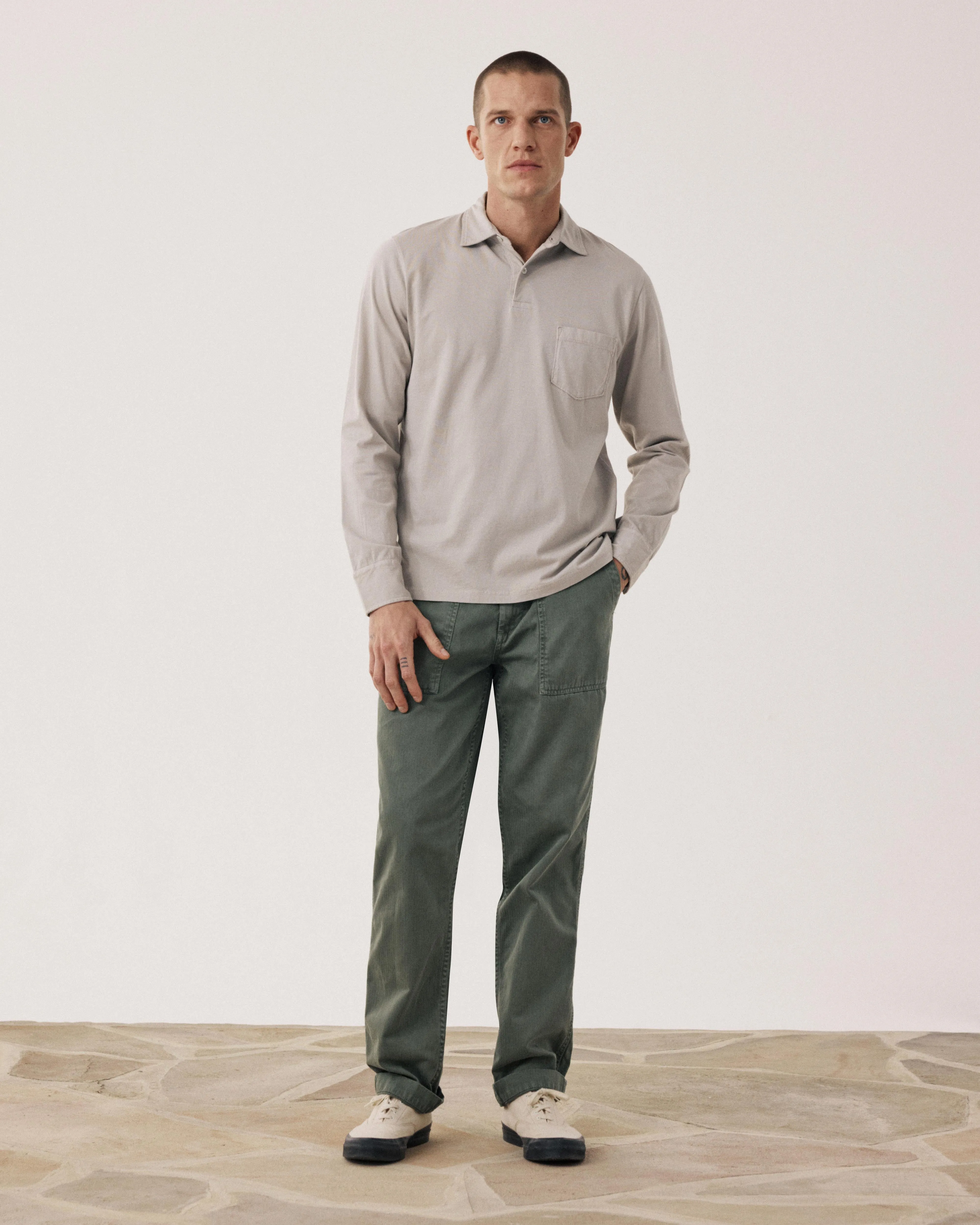 Polo Homme en Jersey de Coton Sable sold by Hartford product image thumbnail 2