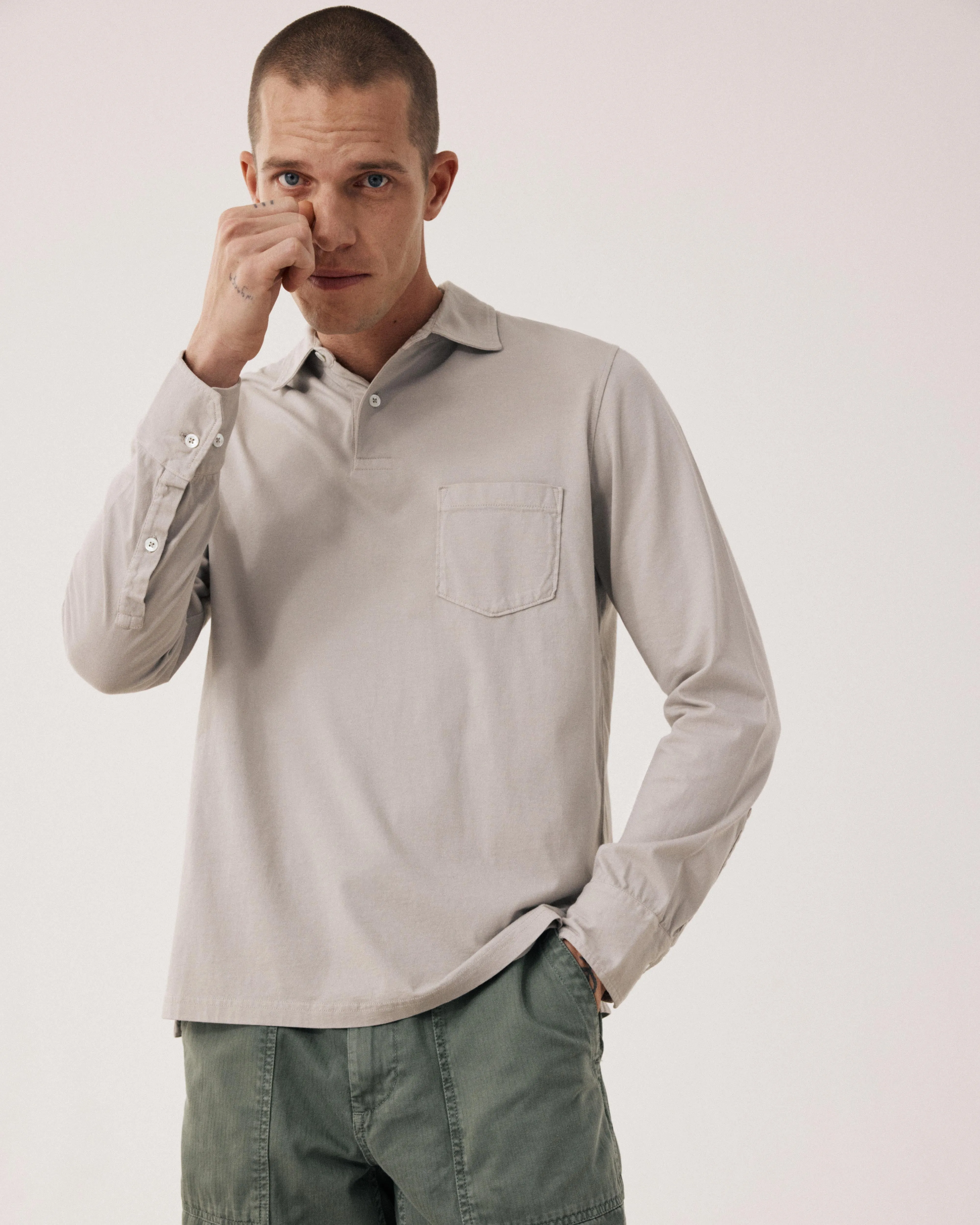 Polo Homme en Jersey de Coton Sable sold by Hartford