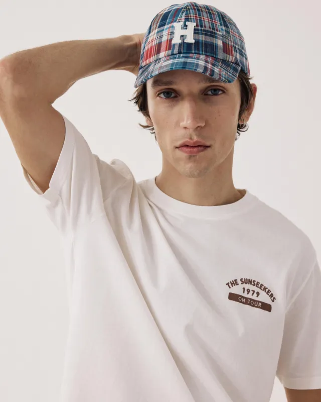 Casquette Homme en Coton Patchwork madras Cap H made by Hartford