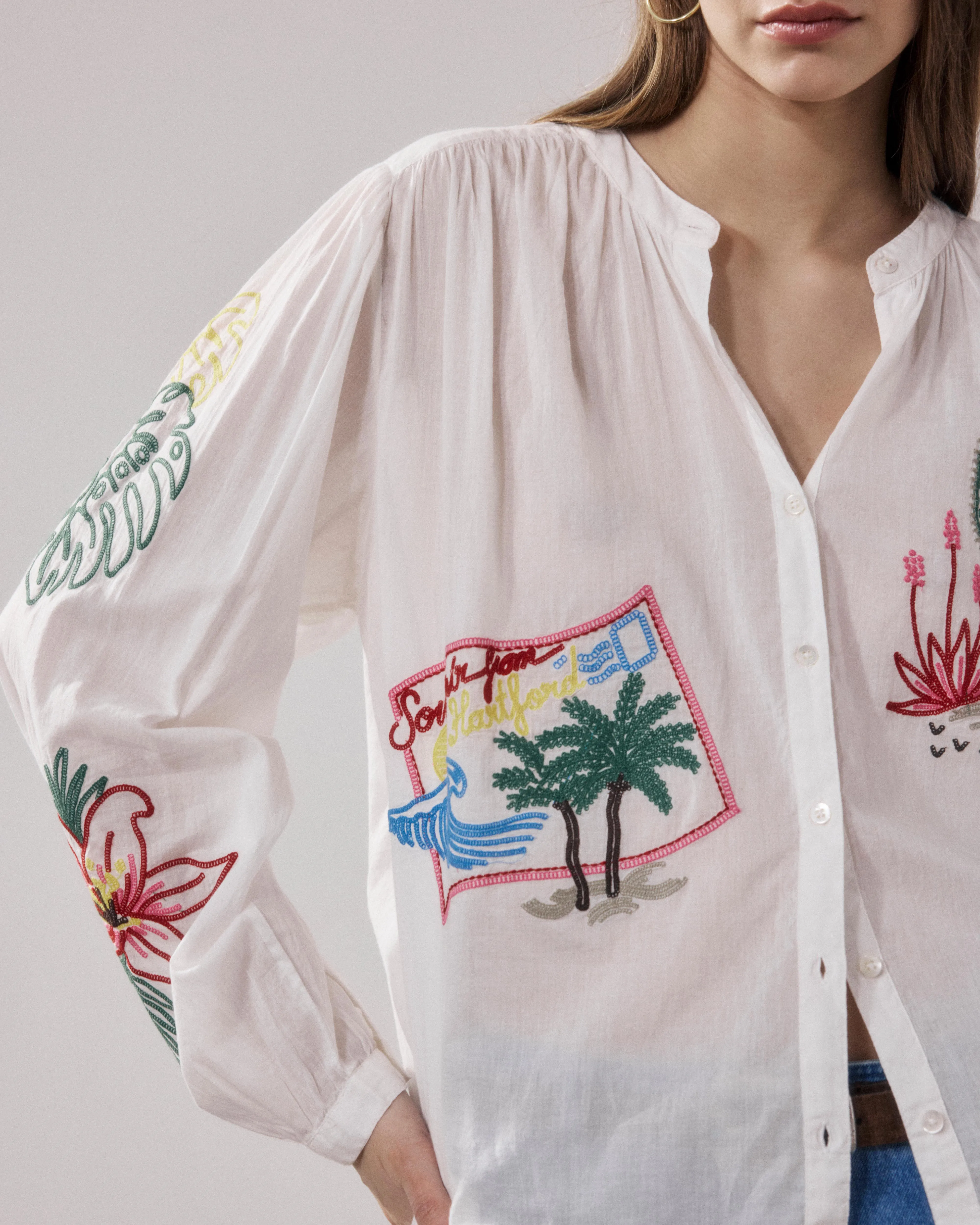 Chemise Femme en Voile De Coton Ecru Cielo sold by Hartford product image thumbnail 4