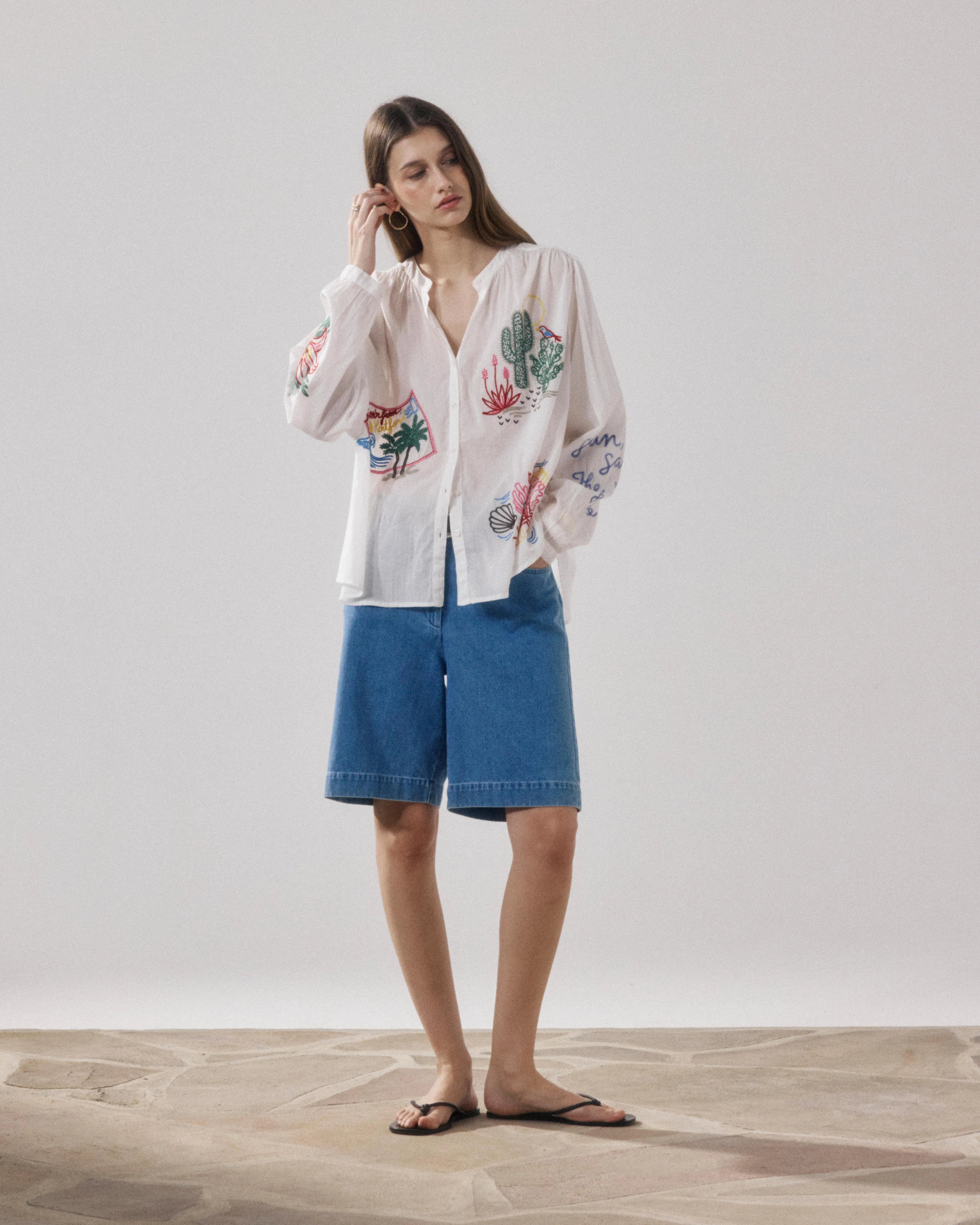 Chemise Femme en Voile De Coton Ecru Cielo sold by Hartford product image thumbnail 5