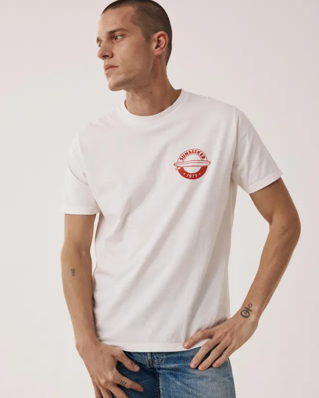 T-shirt Homme en Jersey Ecru Longboard made by Hartford