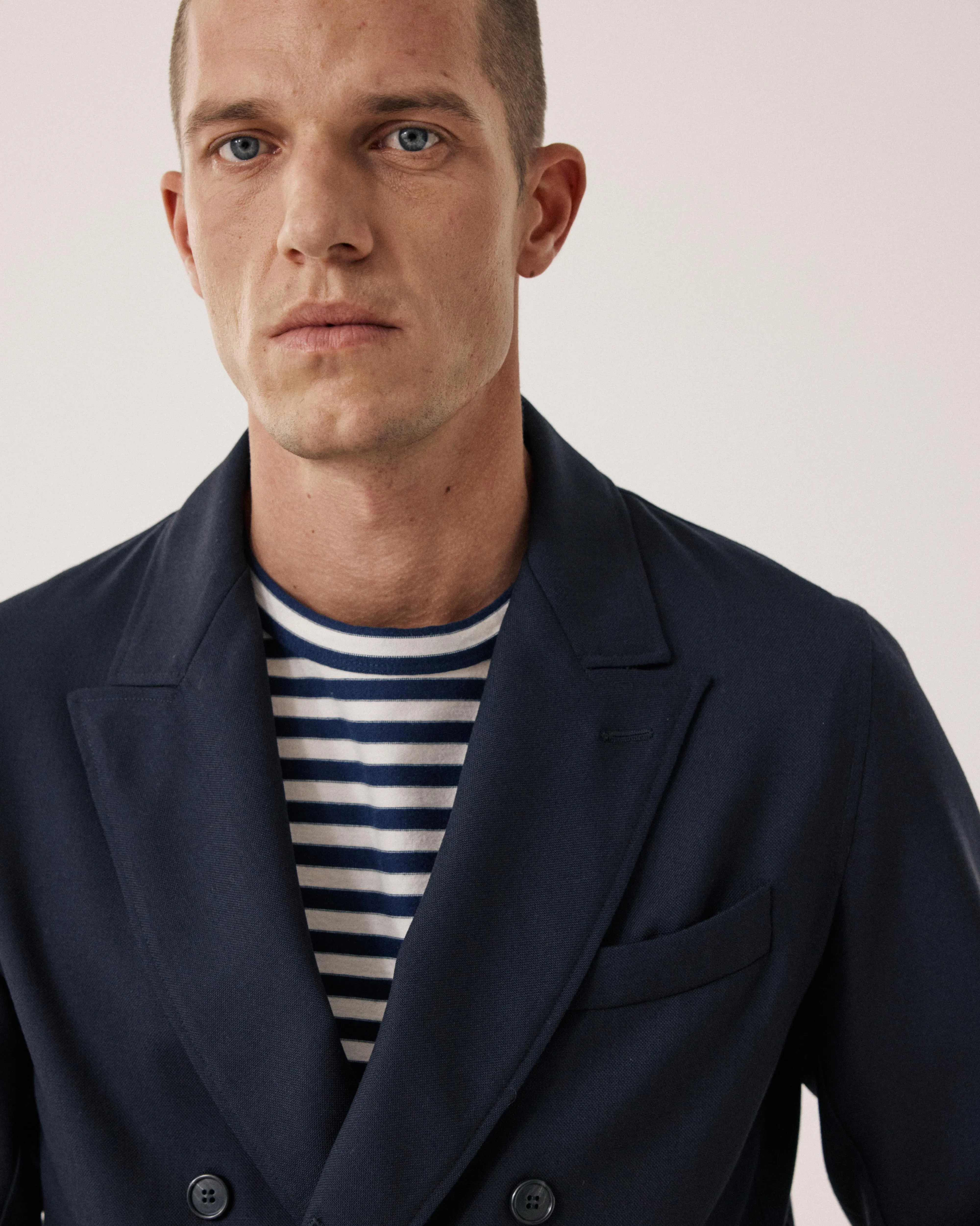 Veste Homme en Laine Bleu Marine Jarod sold by Hartford product image thumbnail 4