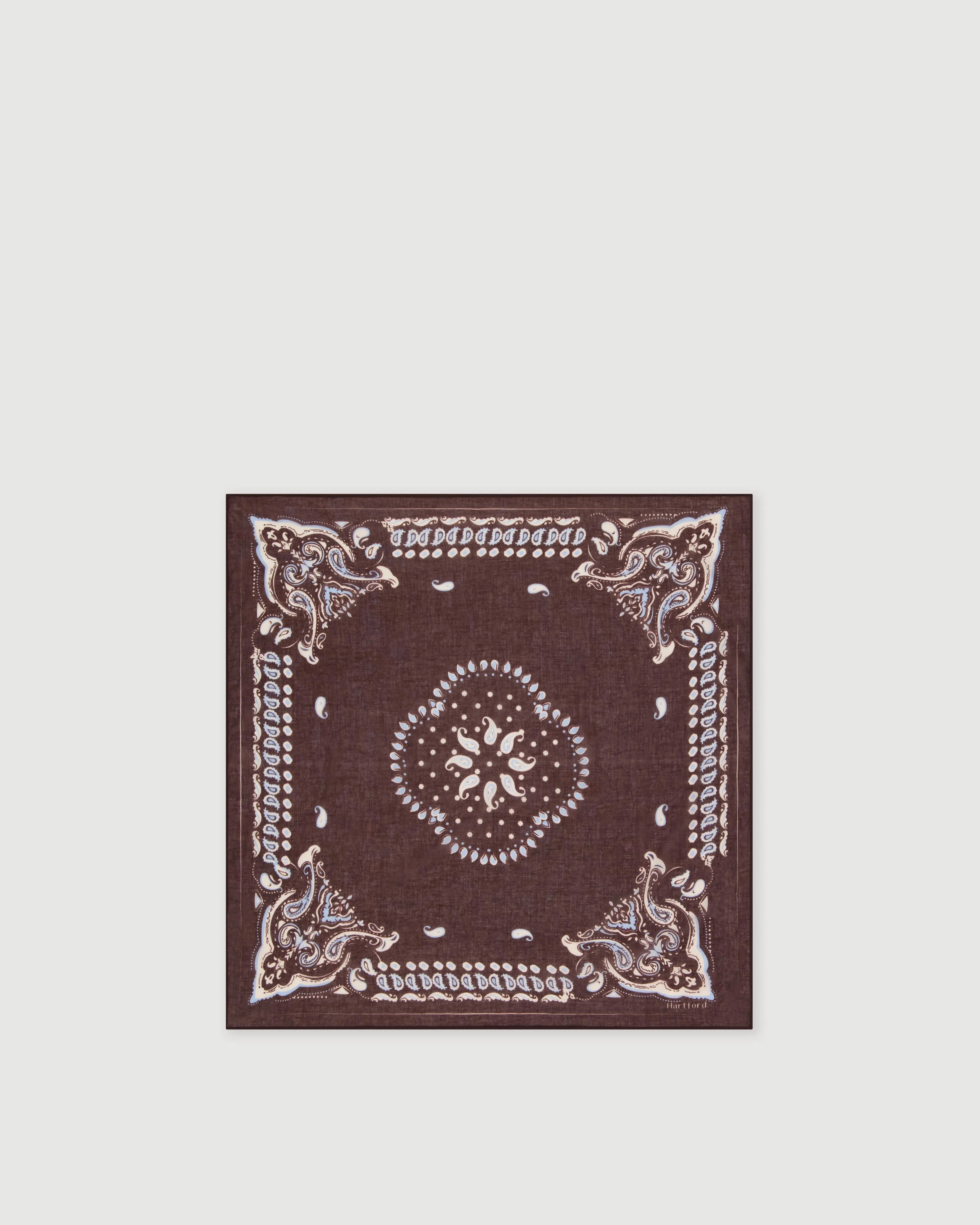 Bandana Femme en Coton Marron Paisley sold by Hartford product image thumbnail 3