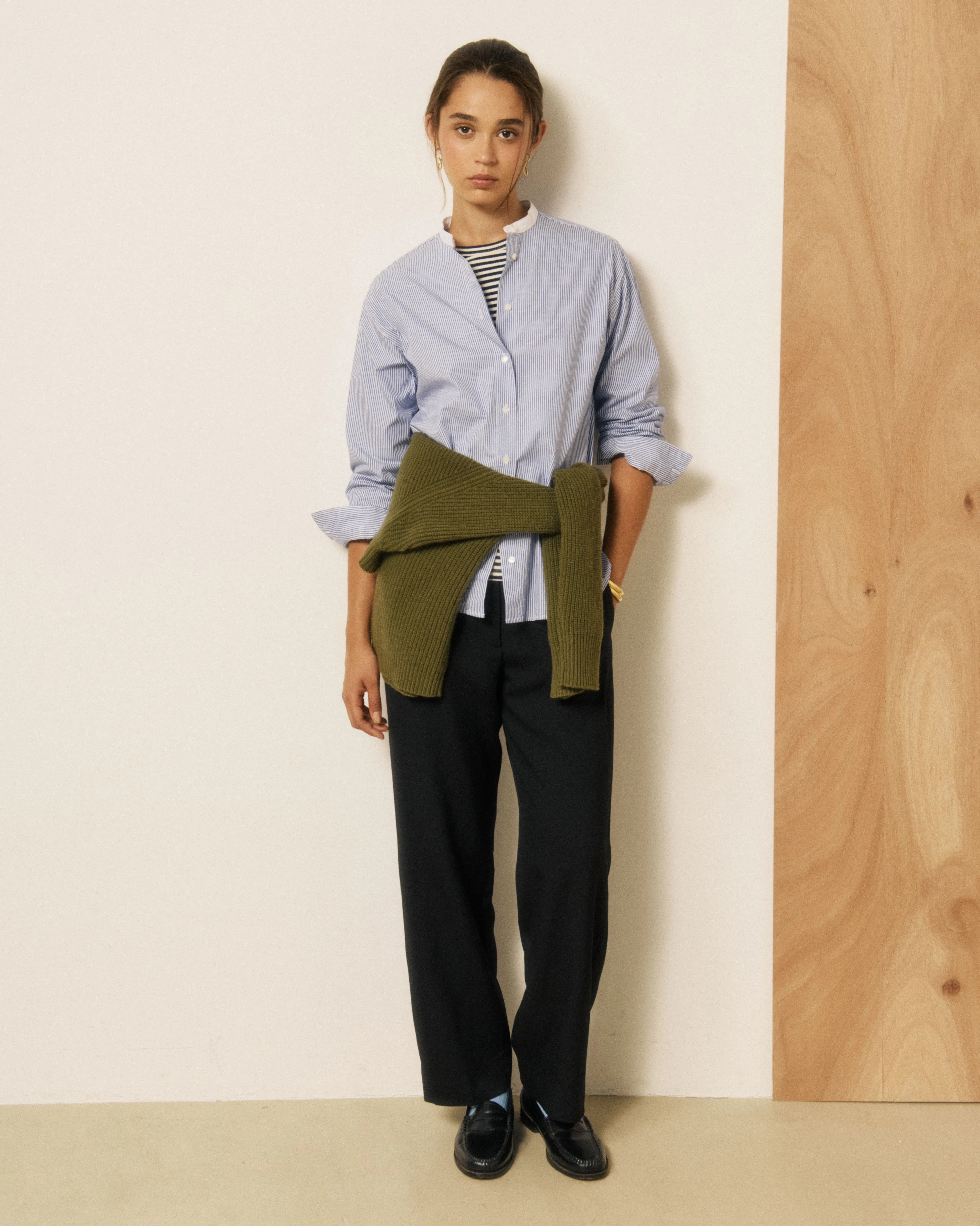 Chemise Femme en Coton à Rayures Bleu Challenge sold by Hartford product image thumbnail 2