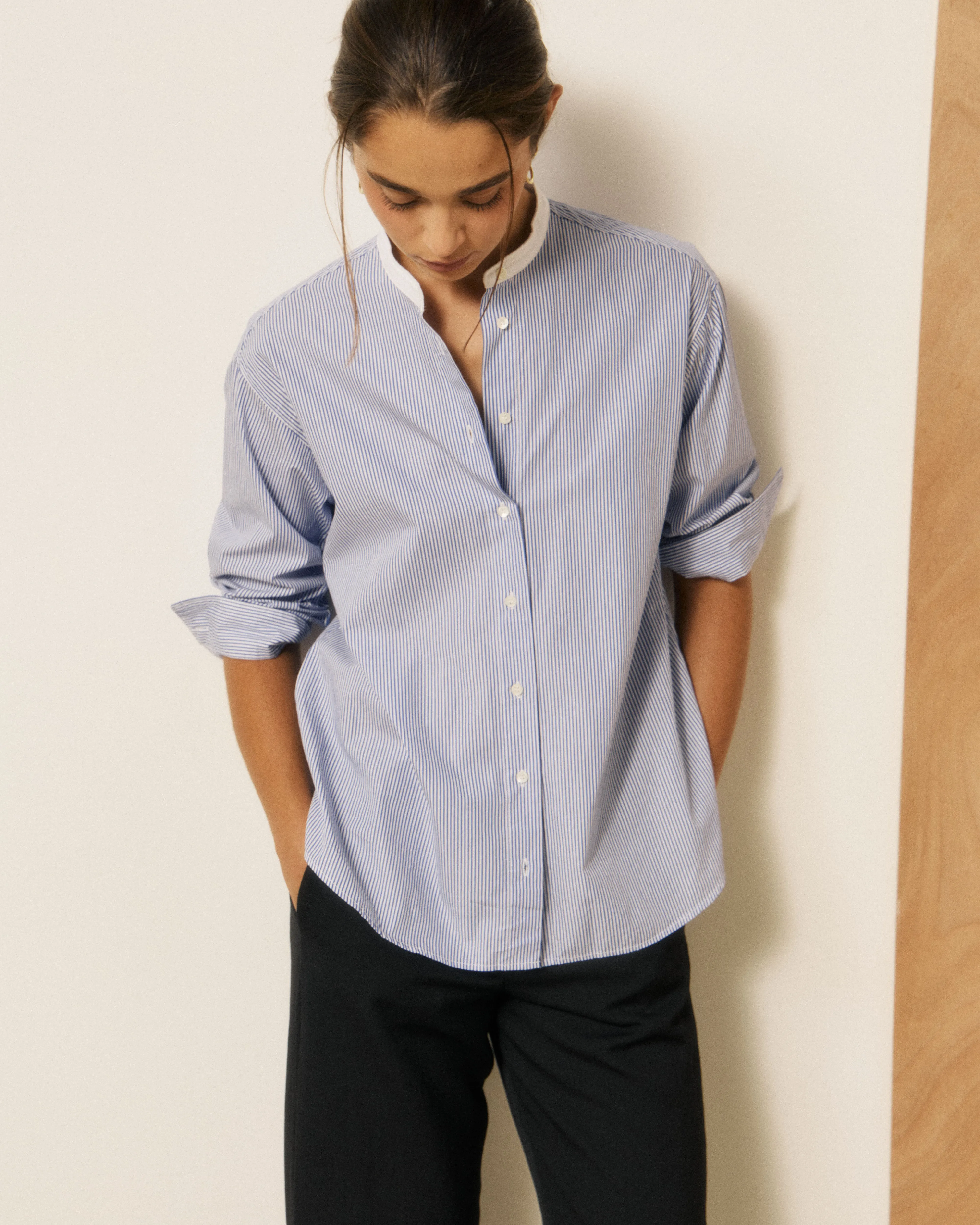 Chemise Femme en Coton à Rayures Bleu Challenge sold by Hartford product image thumbnail 3