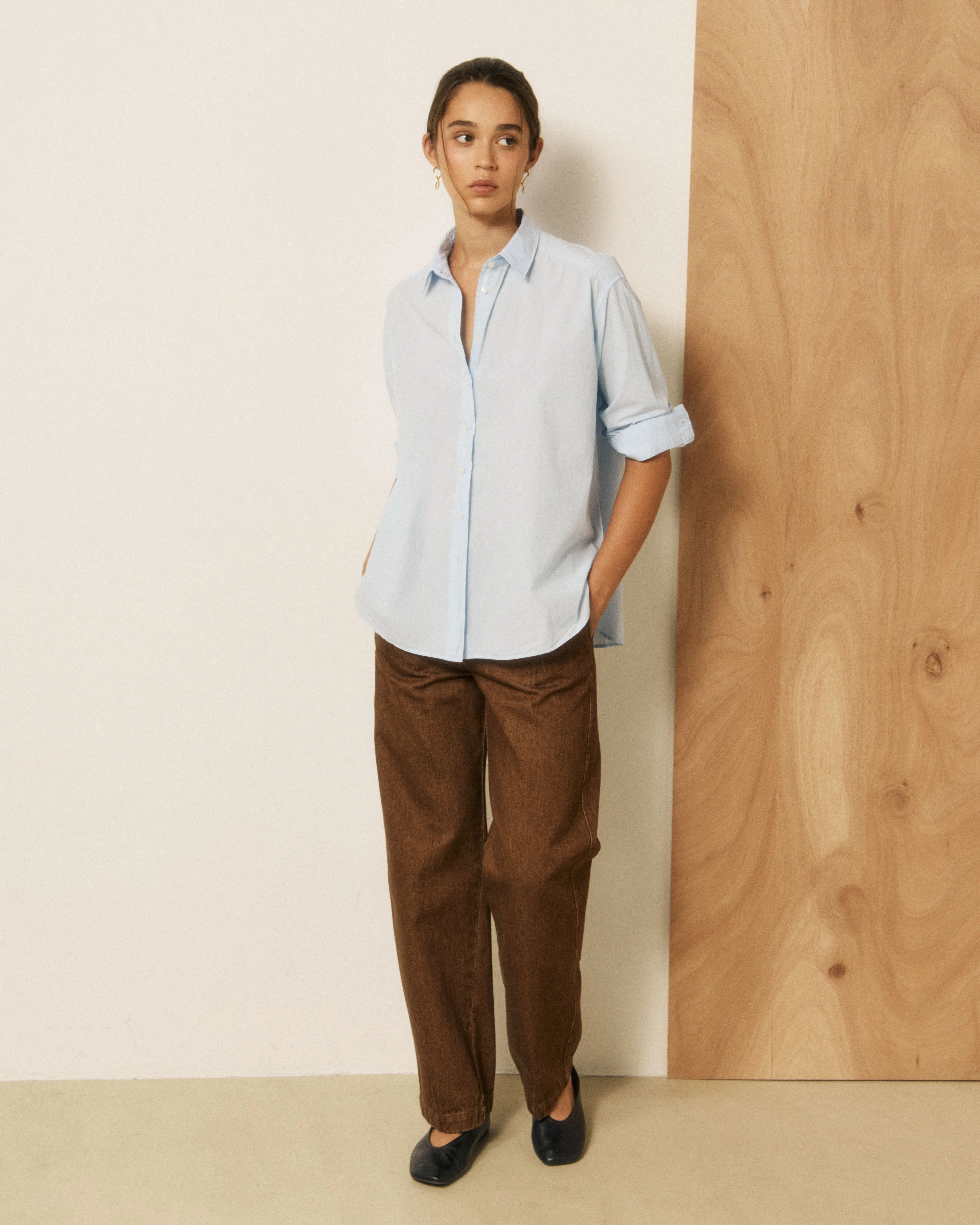 Chemise Femme en Popeline Bleu Ciel Choice sold by Hartford product image thumbnail 2