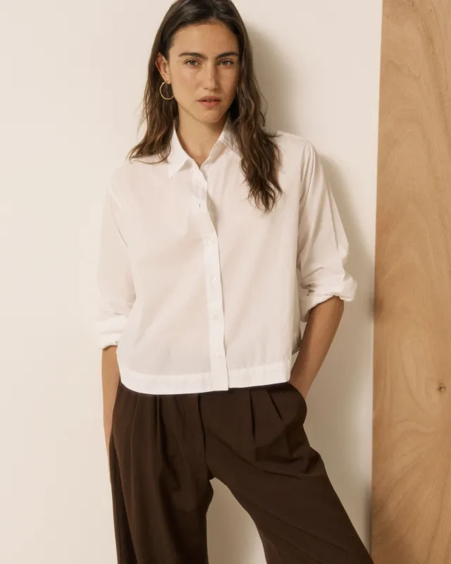 Chemise Femme en Popeline Blanc Clove made by Hartford