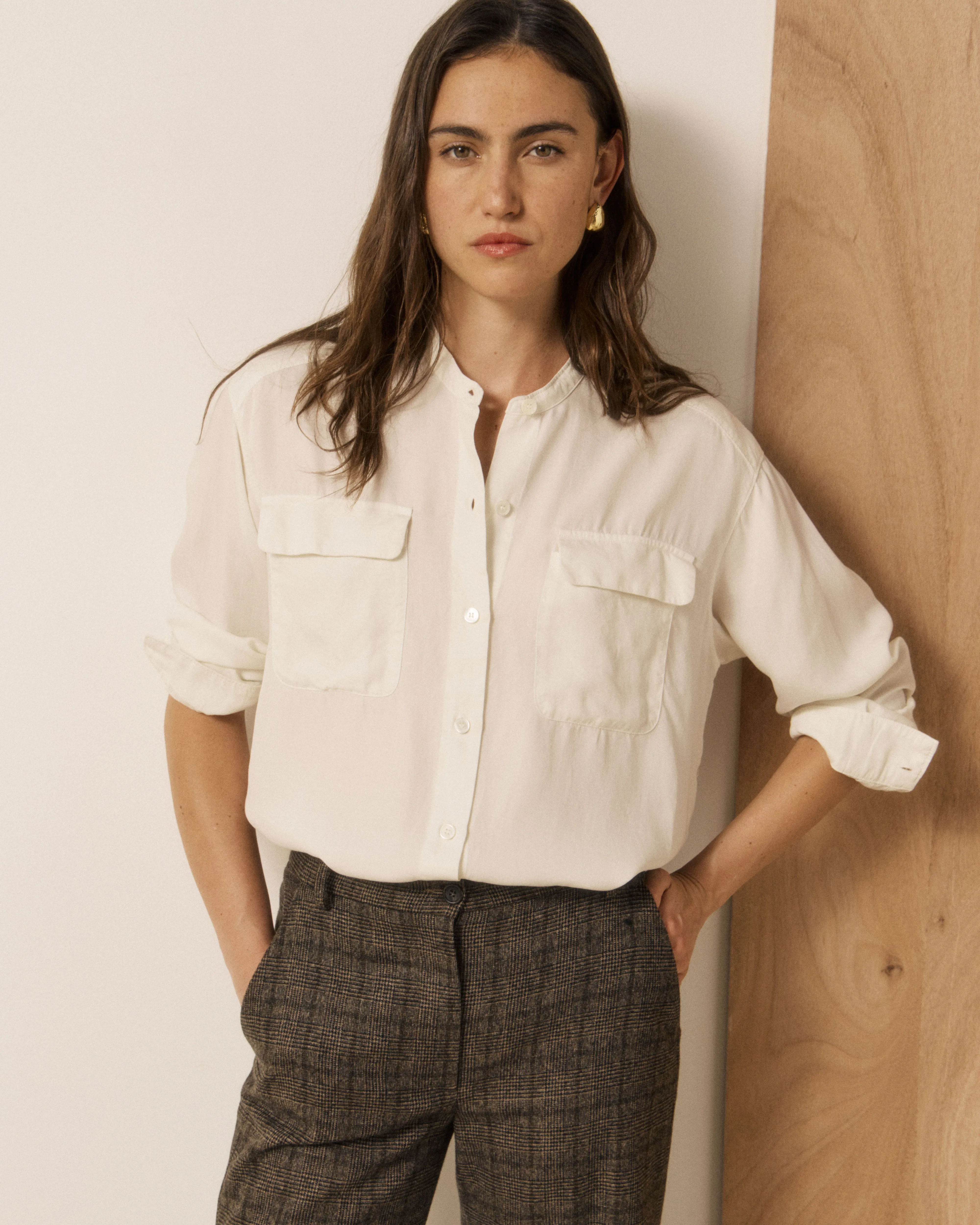 Chemise Femme en Lyocell Crème Christia sold by Hartford product image thumbnail 3