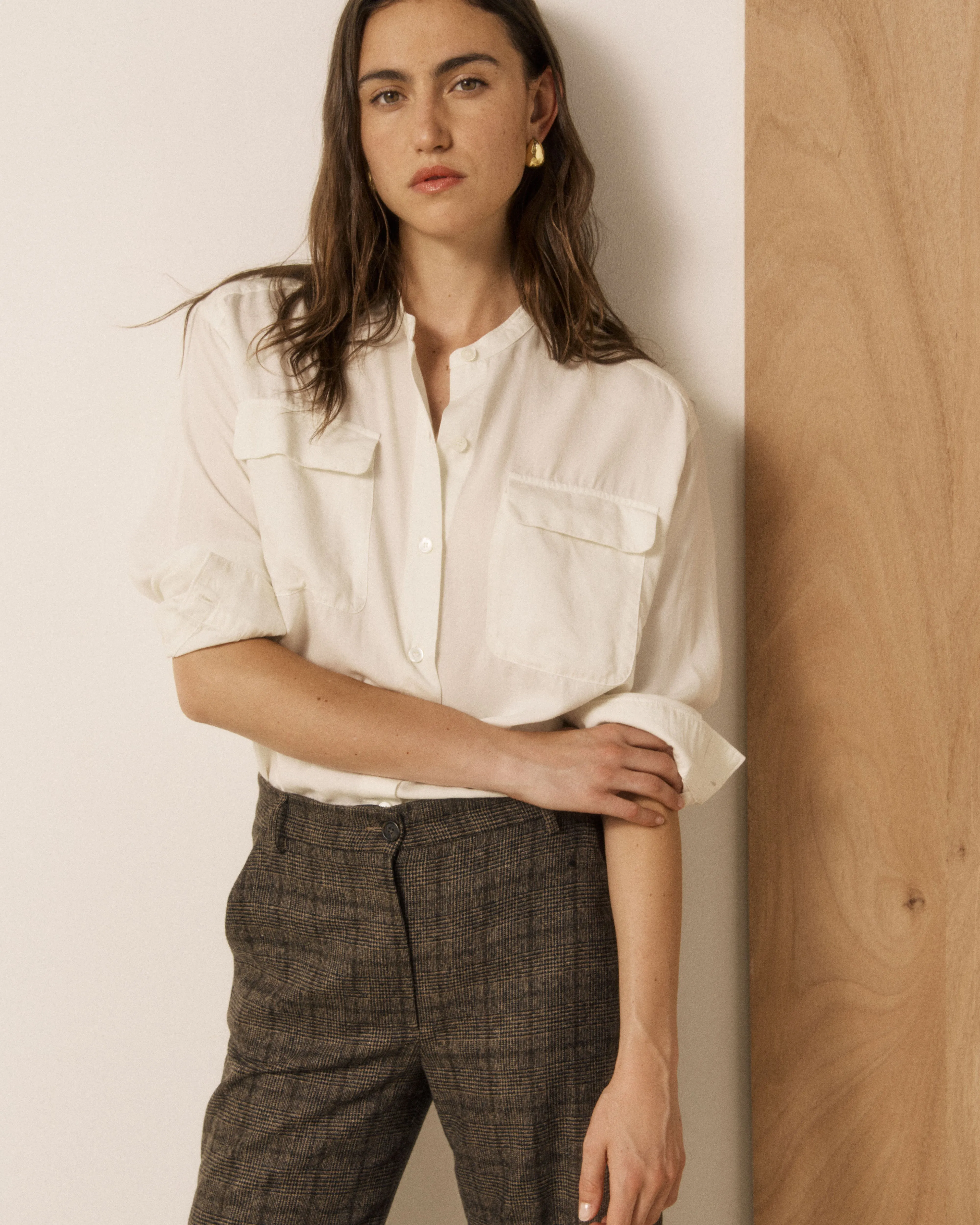Chemise Femme en Lyocell Crème Christia sold by Hartford